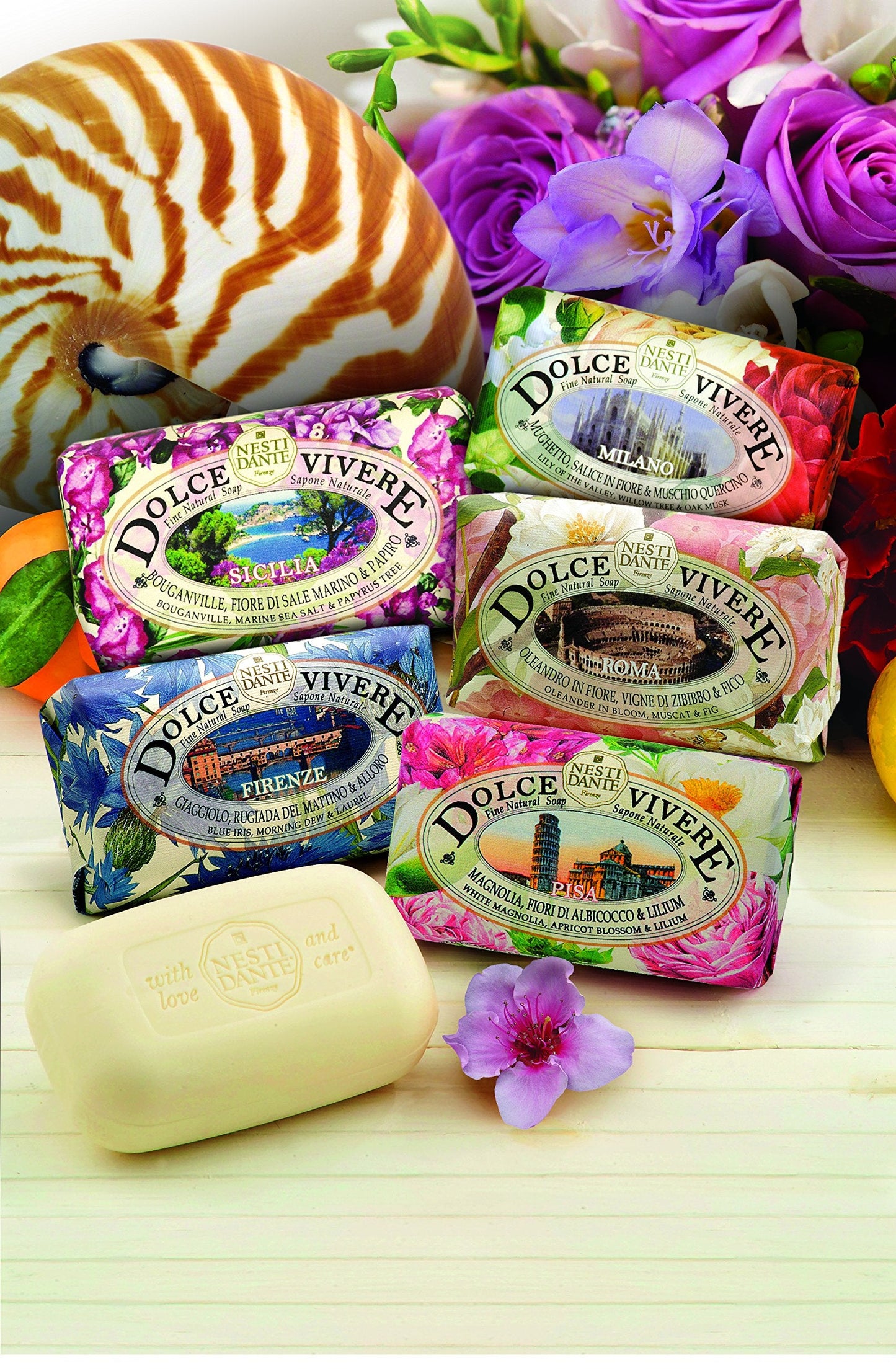 Dolce Vivere Milano Lily Of The Valley, Willow Tree & Oak Musk Fine Natural Soap Bar, 250 g Beauty & Personal Care Nesti Dante