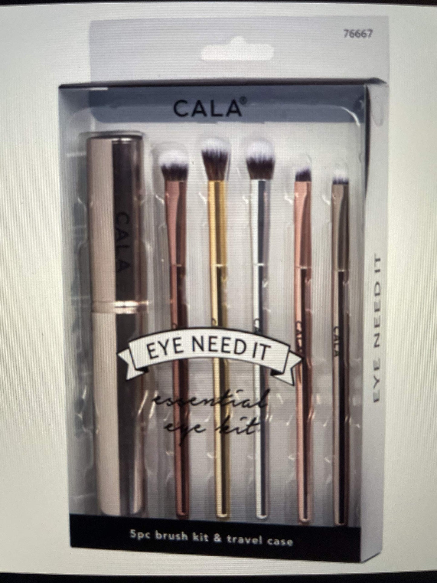 5pc. Brush Kit & Travel Case (Multi color Kit) (MULTICOLOR) Beauty & Personal Care Cala