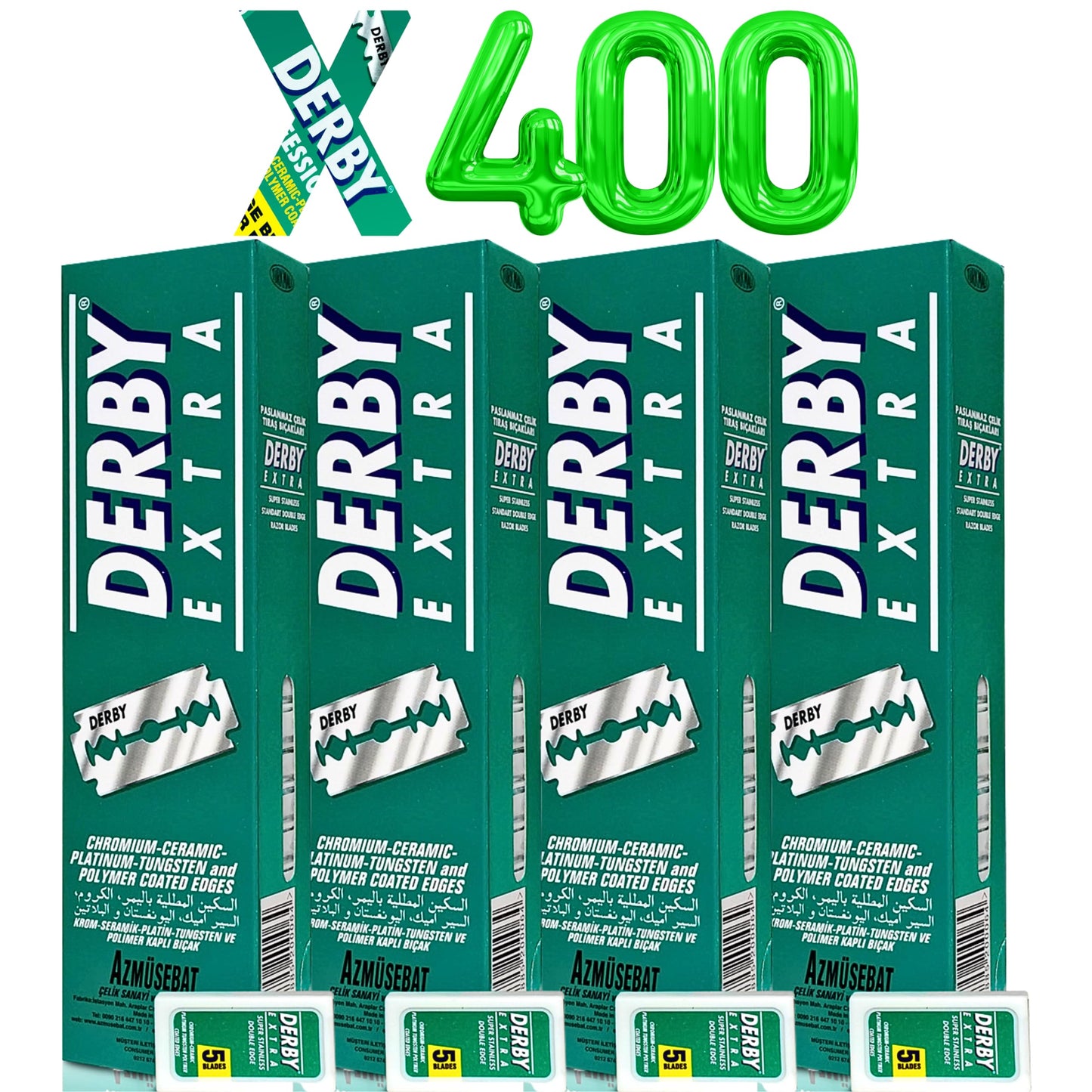 400 "Derby Extra Professional" Double Edge Razor Blades for straight razor (400) Beauty and Personal Care the shave factory