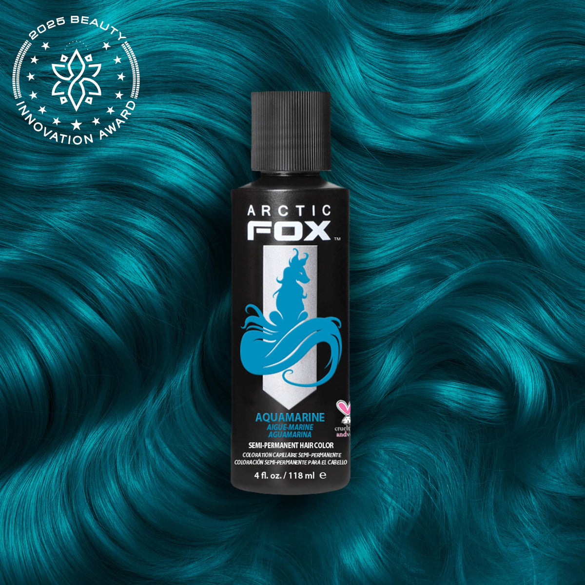 ARCTIC FOX Semi-Permanent Hair Dye Aquamarine - Vegan - 4 fl oz