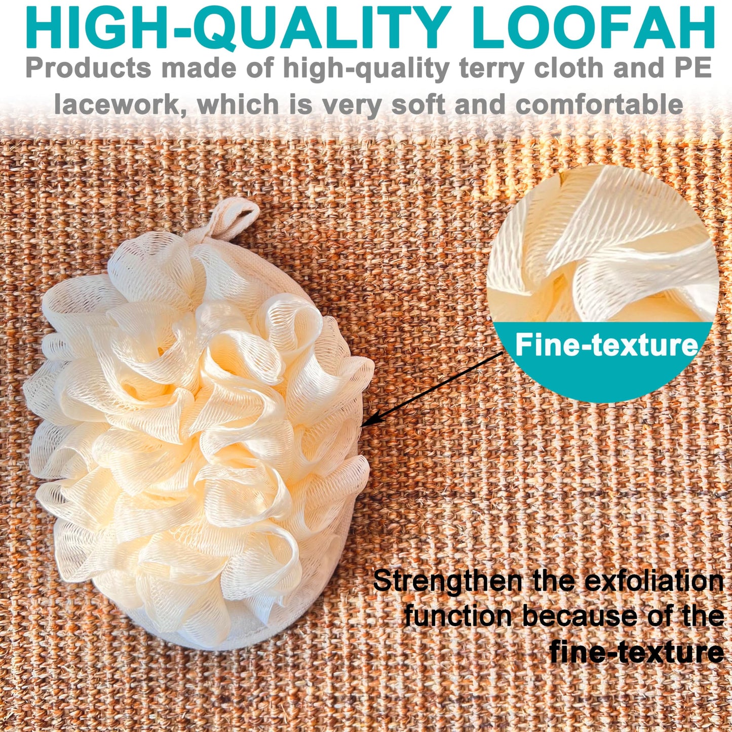 2 PCS Exfoliating Body Spa Bath Mitt for Men & Women - Loofah Sponge Brushes Pouf Bath Mesh Brush - Shower Scrubber Remove Dead Skin 5×7inchs Beauty & Personal Care Mr.Cui'shop
