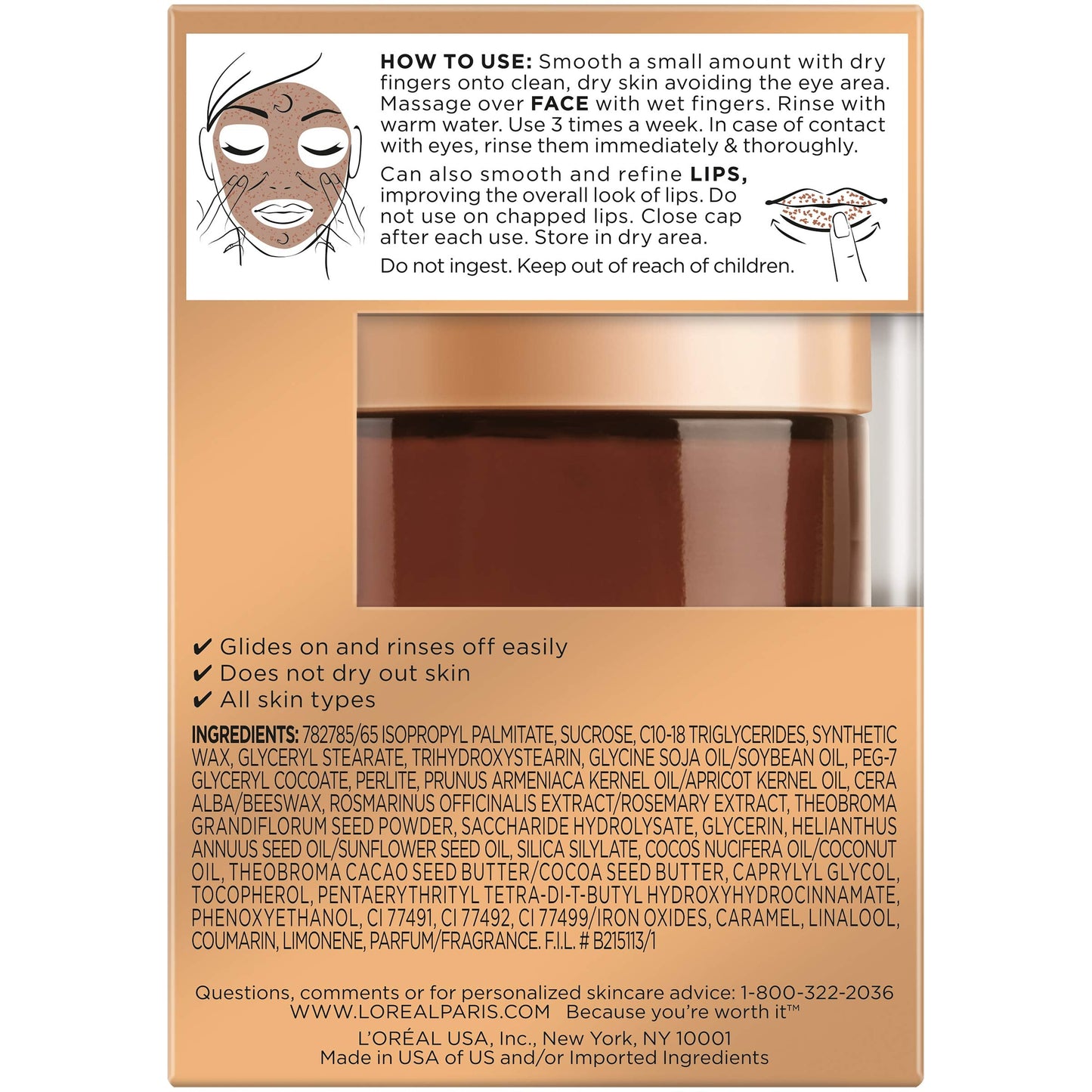 L’Oreal Paris Skincare Pure Sugar Scrub Nourish and Soften, 1.7 oz. Beauty & Personal Care L'Oreal Paris