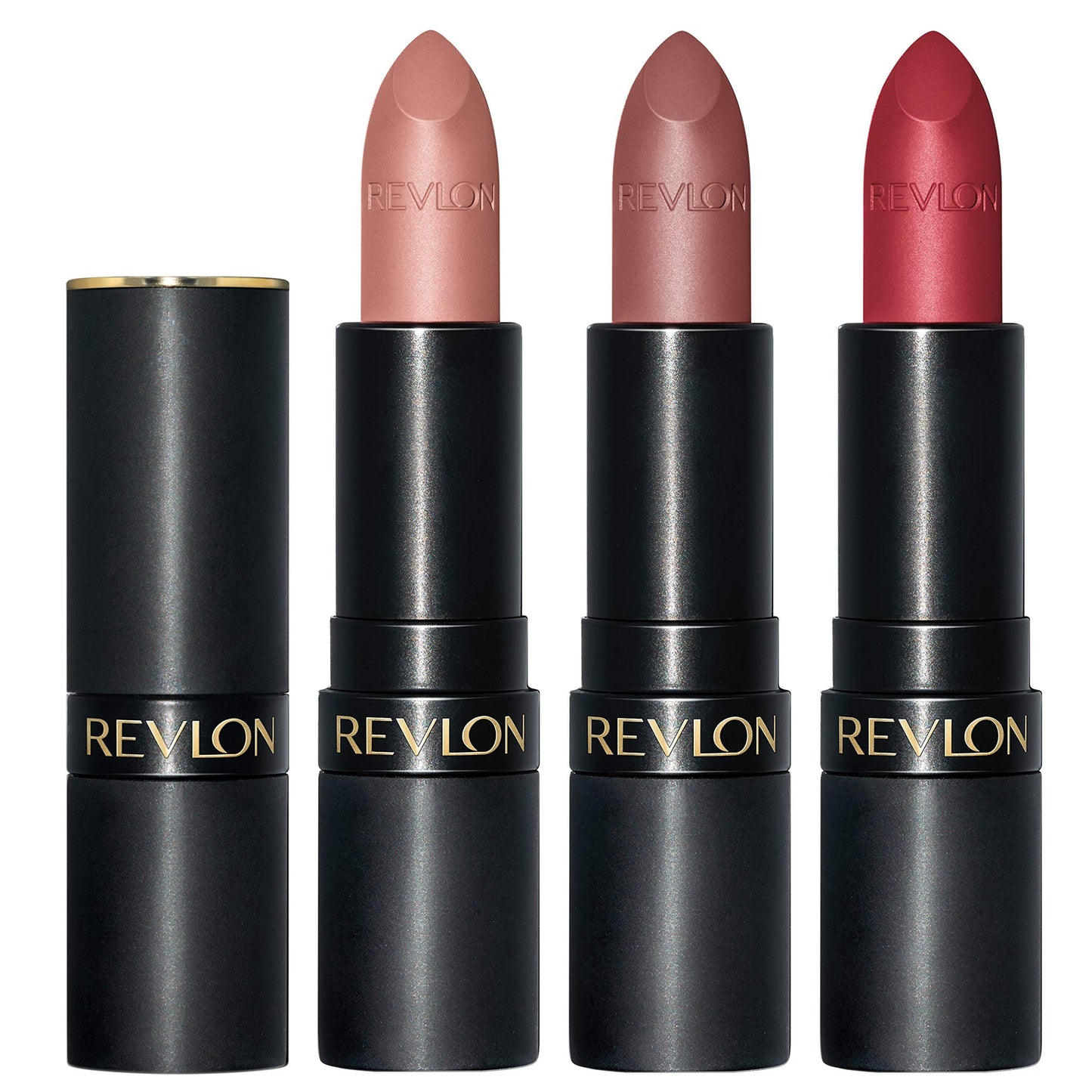 Revlon Super Lustrous 3-Piece Lipstick Gift Set, High Impact, Matte Finish, 003 Pick Me Up, 014 Shameless, 008 Show Off, 0.45 Oz Beauty & Personal Care REVLON