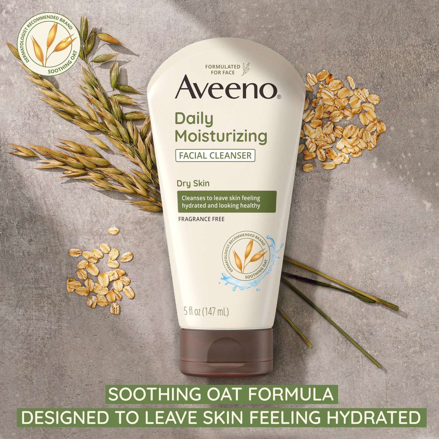 Aveeno Daily Moisturizing Face Cleanser with Soothing Oat, Easy-to-Rinse Cleanser Removes Dirt, Oil & Other Impurities & Leaves Skin Feeling Soft Beauty & Personal Care Aveeno