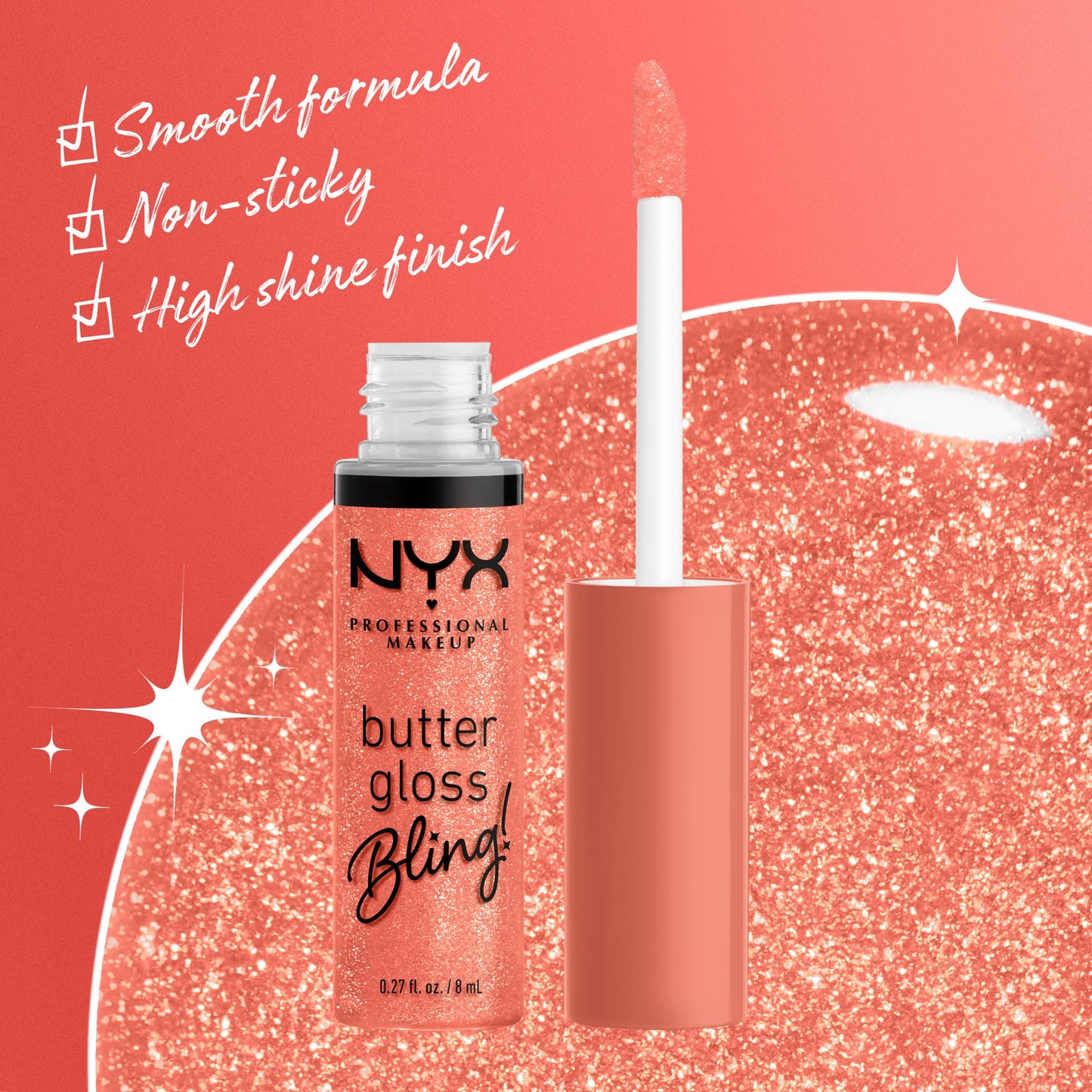 NYX PROFESSIONAL MAKEUP Butter Gloss Bling Lip Gloss, Non Sticky and Shiny Vegan Lip Makeup - Dripped Out Beauty & Personal Care NYX PROFESSIONAL MAKEUP