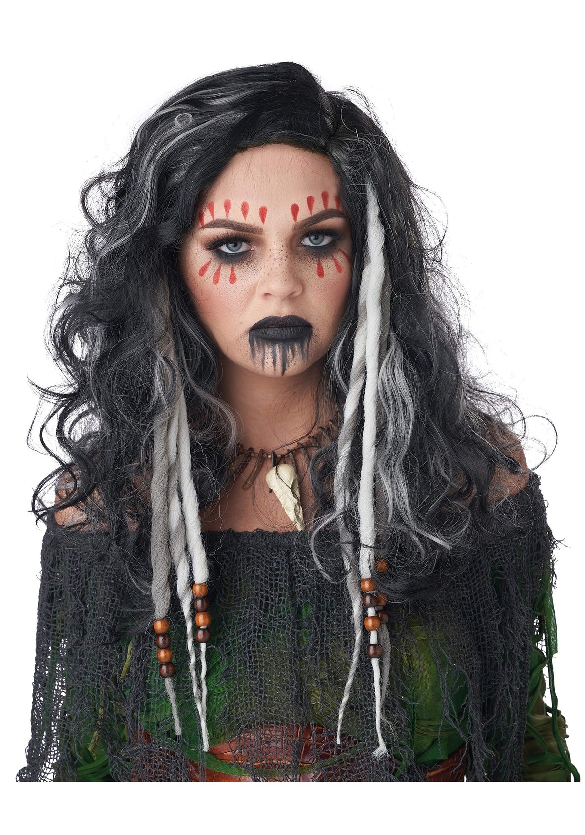 California Costumes Gray Clip-in Dreads Standard
