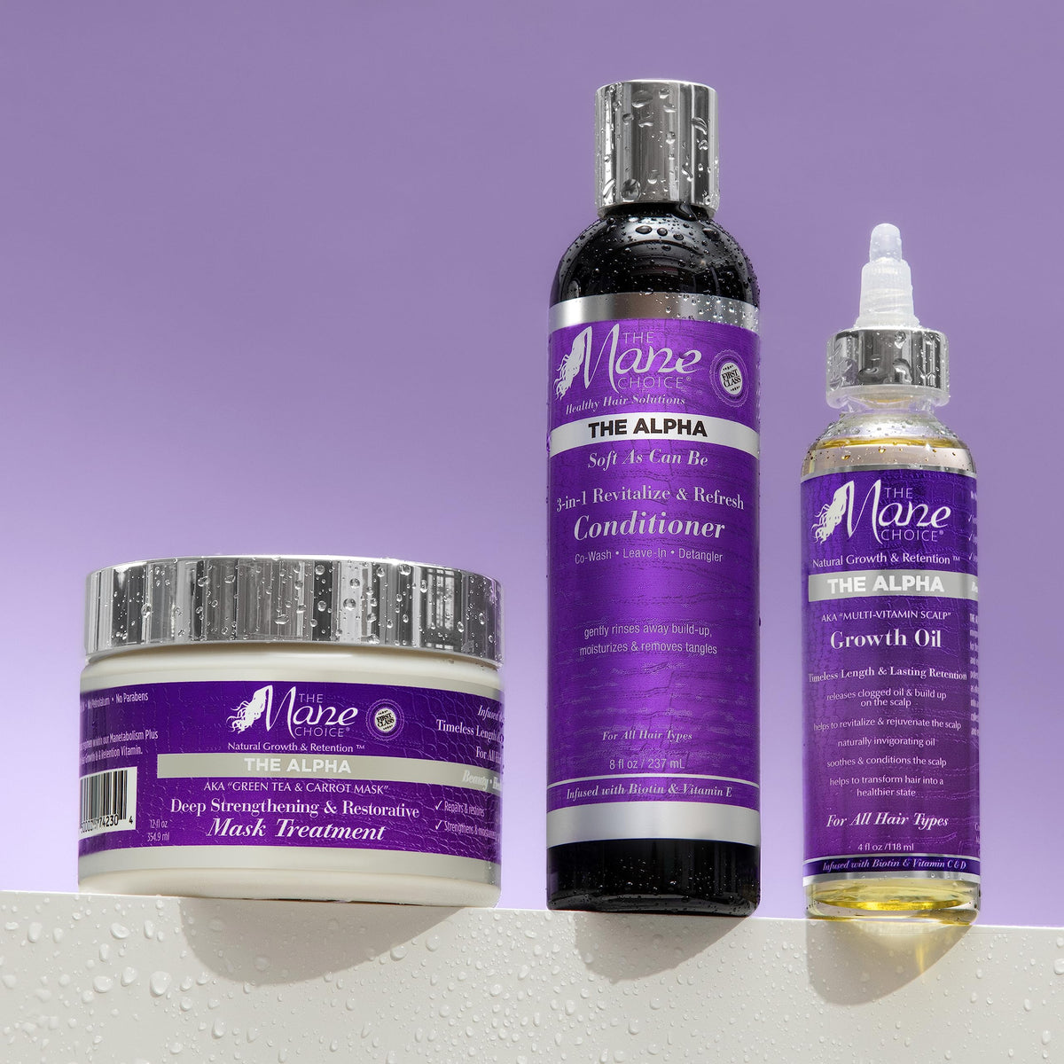 The Mane Choice The Alpha Hair Mask, Green Tea & Carrot Mask Treatment, 12 oz, Deep Moisturizing & Restorative, Anti Frizz, Helps Restore Dry, Damaged