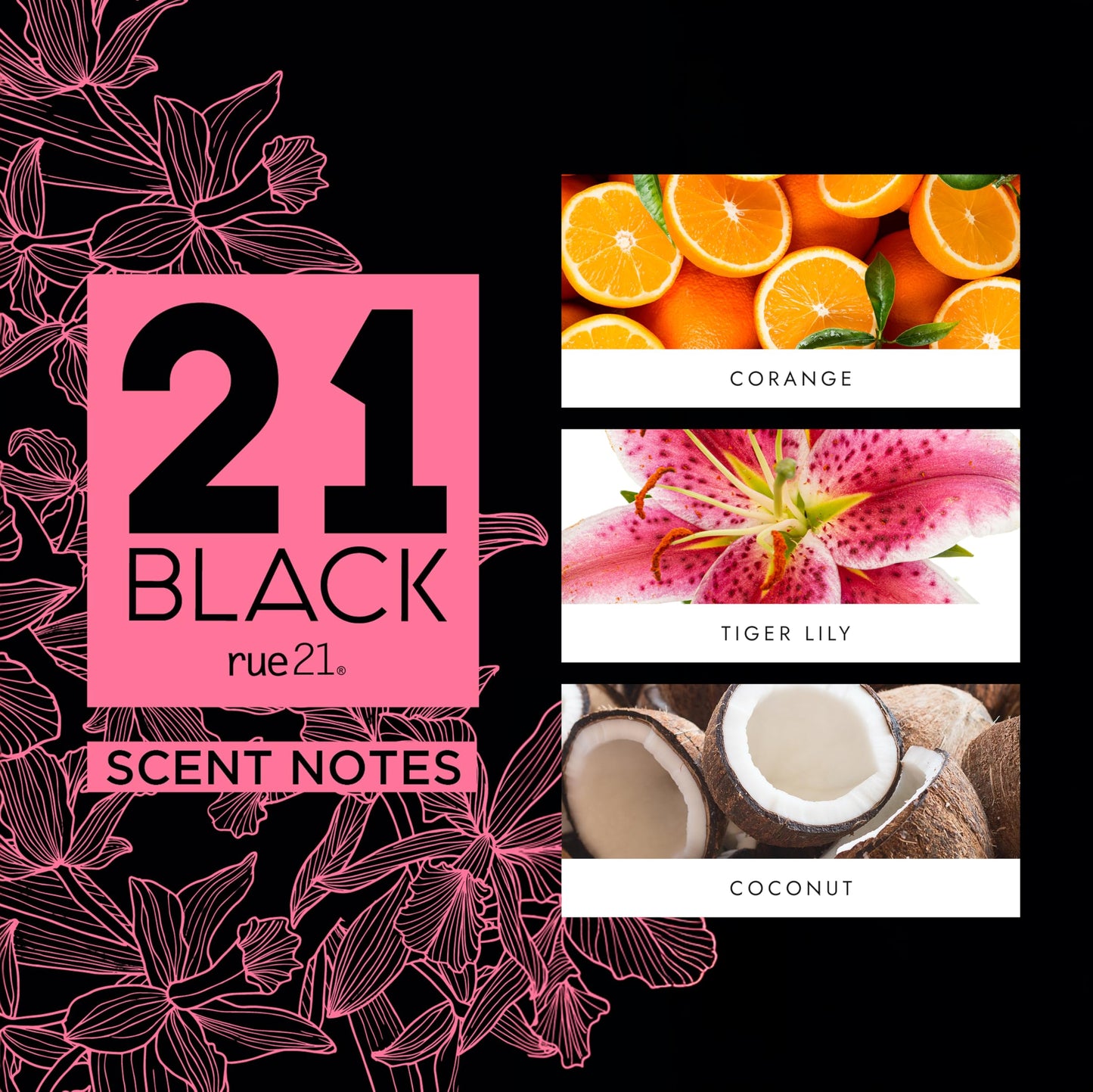 Rue 21 21 Black Eau De Parfum Women's Perfume Spray - 1.7 fl oz (50 ml) Beauty & Personal Care Rue 21