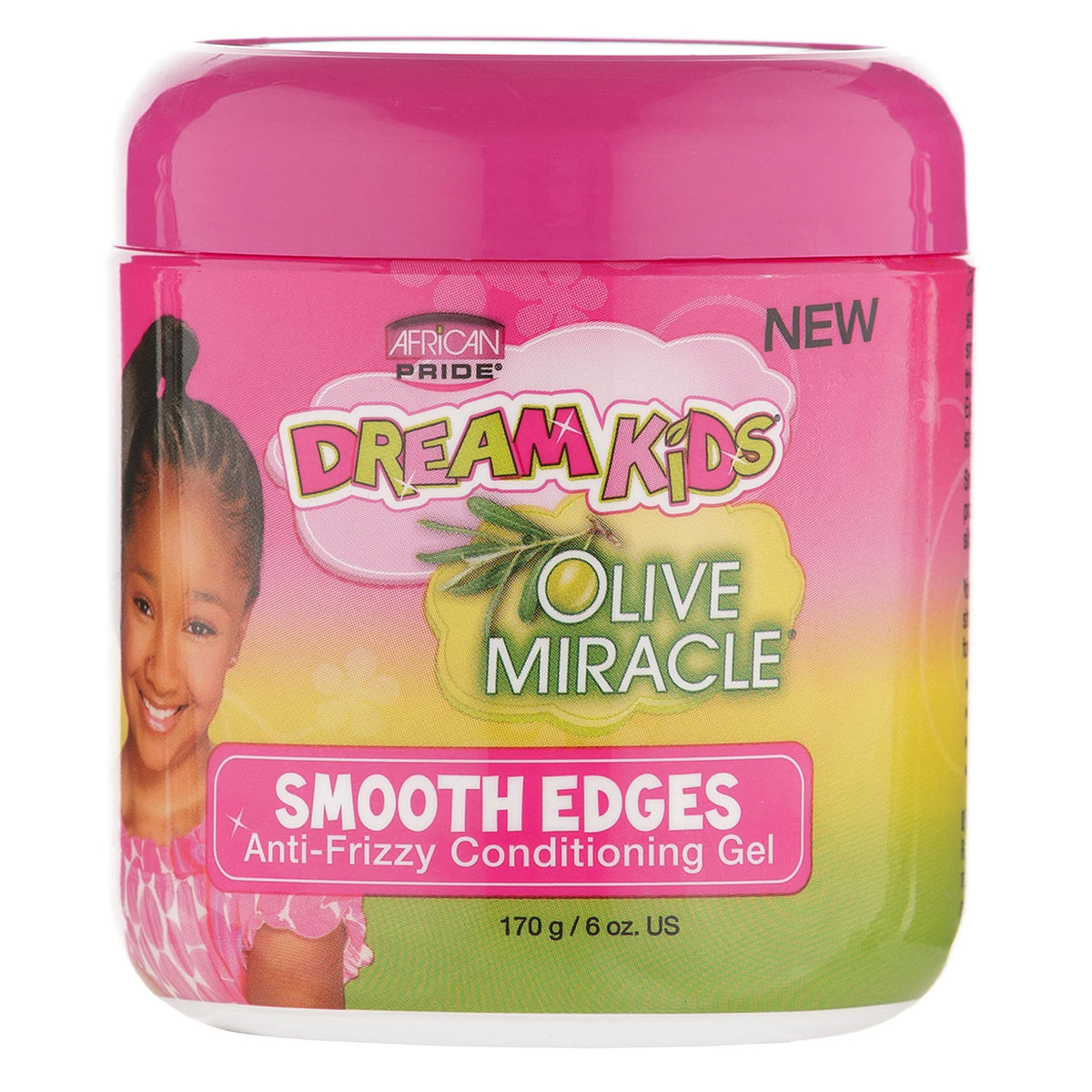 African Pride Dream Kids Olive Miracle Smooth Edges Anti-Frizzy Conditioning Gel - Contains Olive Oil, Reduces Hair Dryness & Breakage, 6 Oz Beauty & Personal Care African Pride