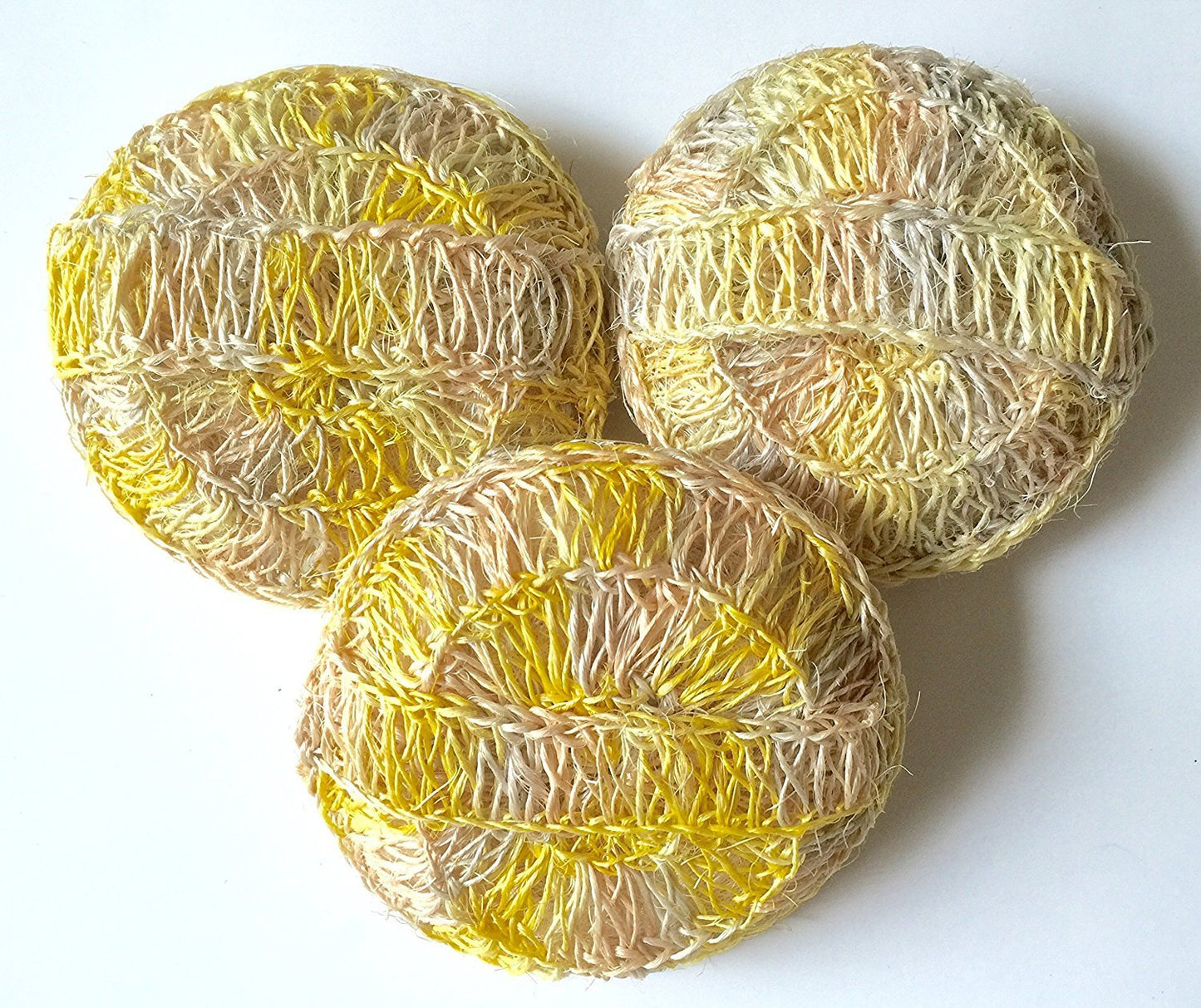 3 pcs/Set Touch Me ® Ayate Sisal Loofah Bath Body Spa Sponge Scrubber for Dry Brushing (Set of 3) Beauty and Personal Care Touch Me
