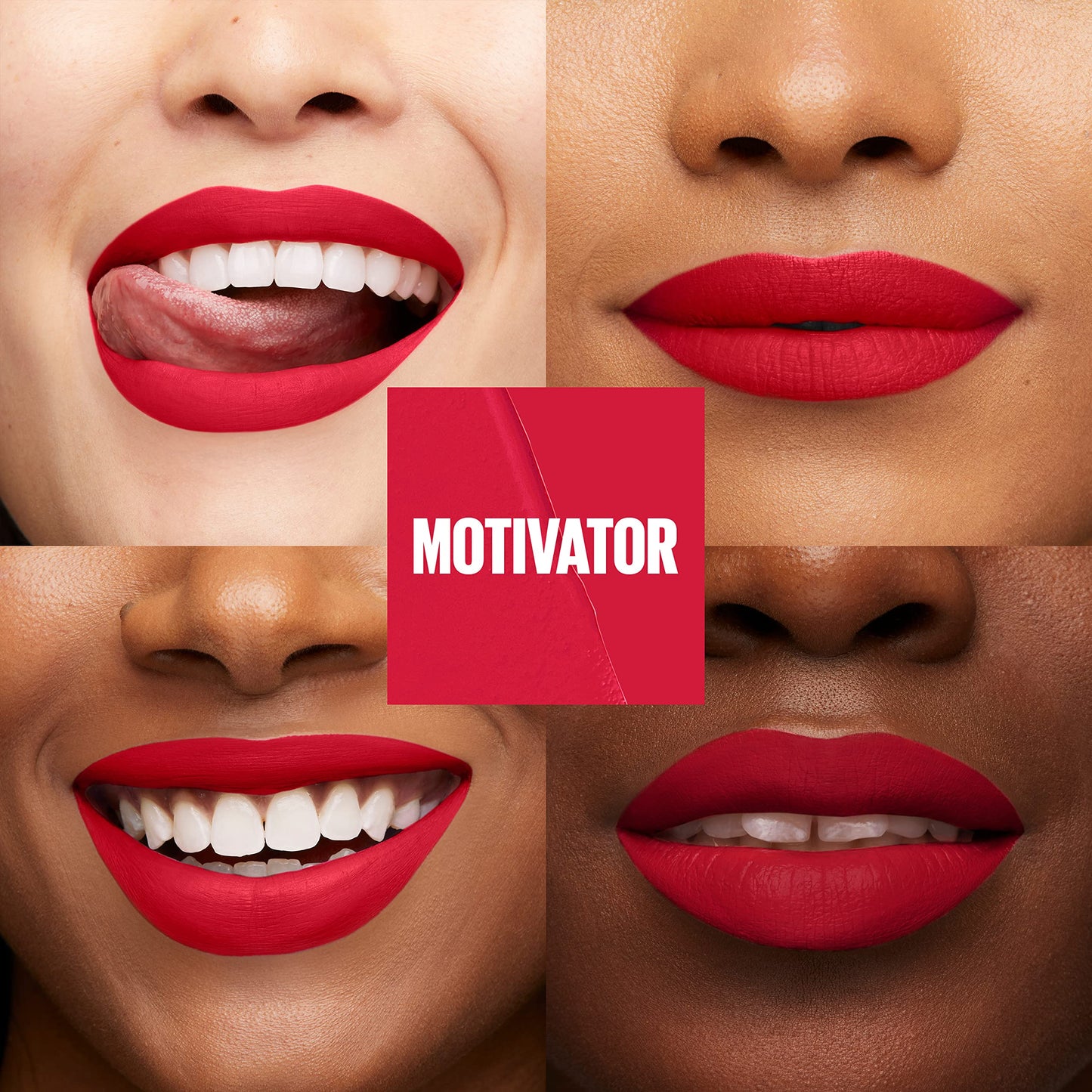 Maybelline Super Stay Matte Ink Liquid Lip Color, Moodmakers Lipstick Collection, Long Lasting, Transfer Proof Lip Makeup, Motivator, Red, 1 Count Beauty & Personal Care MAYBELLINE
