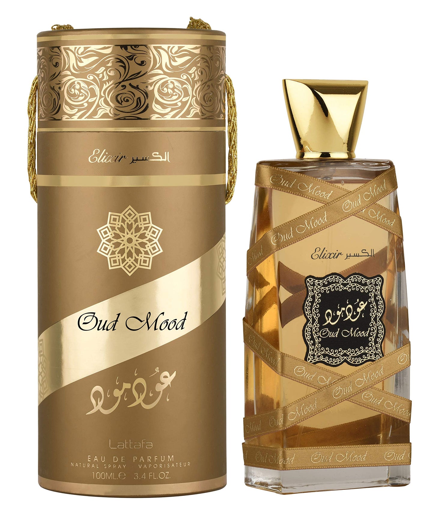 Lattafa Perfumes Oud Mood Elixir for Unisex Eau de Parfum Spray, 3.4 Ounce Beauty & Personal Care Lattafa