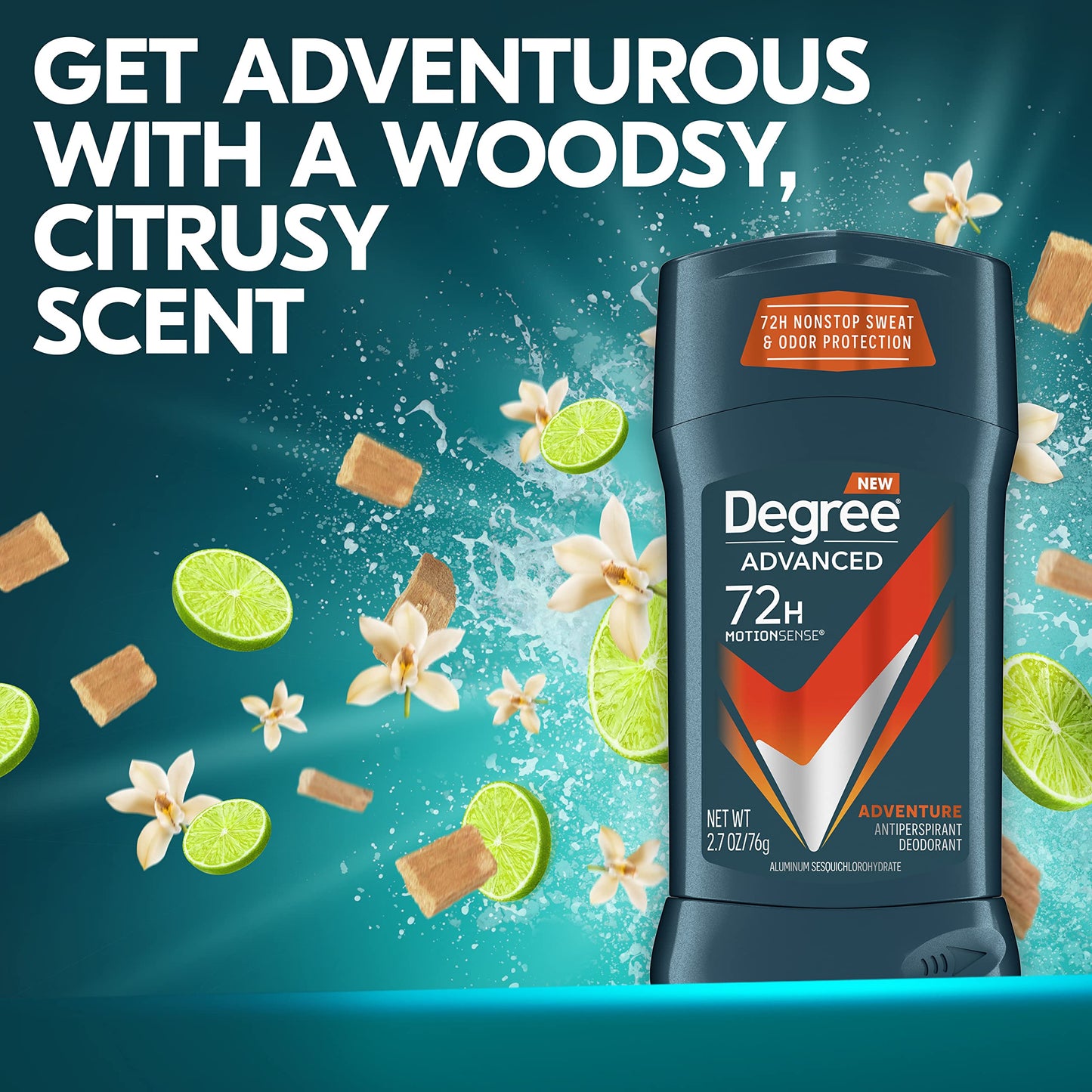 Degree Men Antiperspirant Deodorant Adventure Antiperspirant For Men With MotionSense Technology 2.7 oz, Pack of 4 Beauty and Personal Care Degree