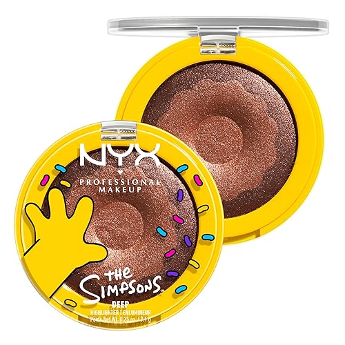 NYX PROFESSIONAL MAKEUP Homer Simpson Donut Highlighter Makeup, Frosted & Buttery Shimmer Powder Formula, The Simpsons Collaboration, Vegan Beauty & Personal Care NYX PROFESSIONAL MAKEUP