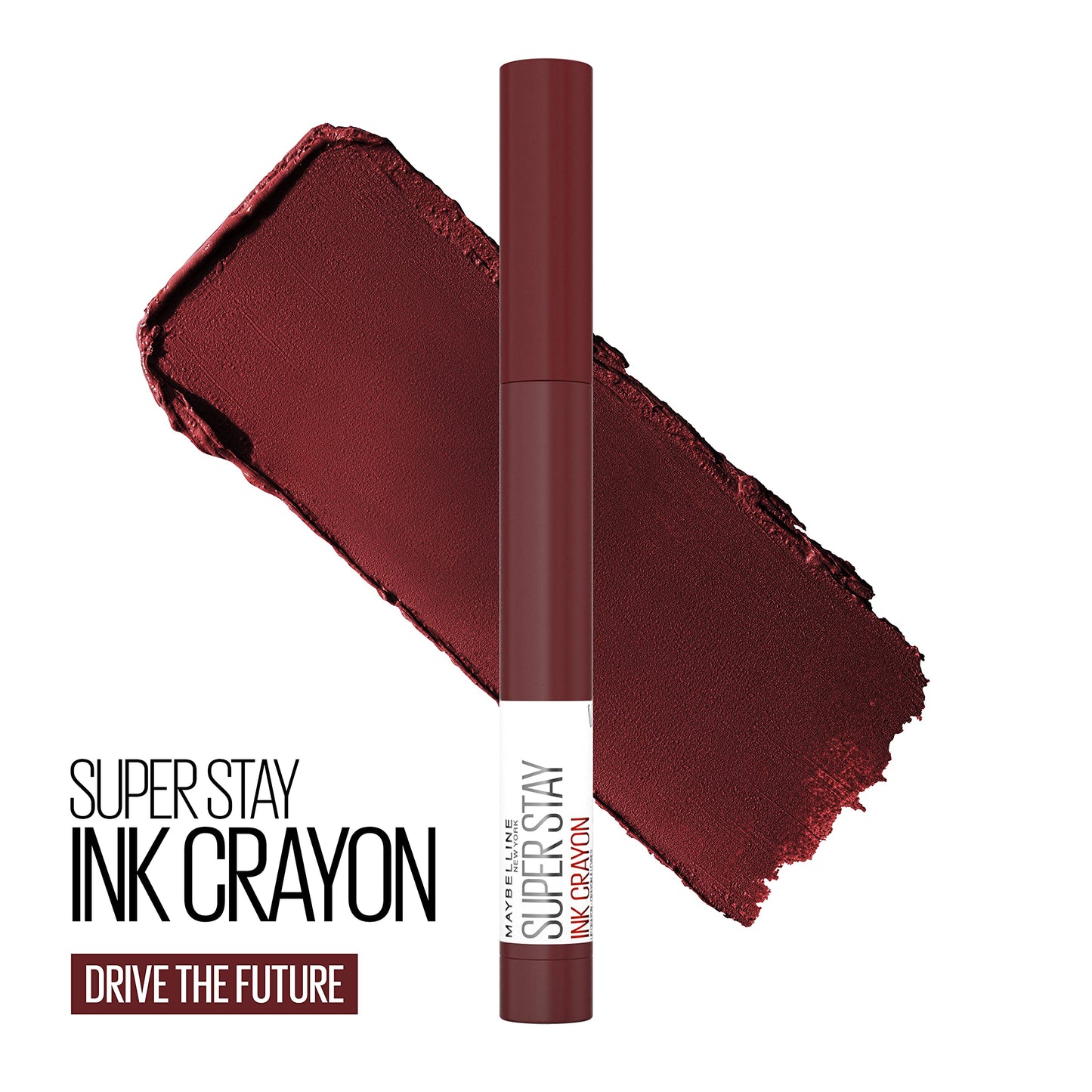 Maybelline Super Stay Ink Crayon Matte Longwear Lipstick Makeup, 165 Drive The Future, 0.04 oz Beauty & Personal Care MAYBELLINE