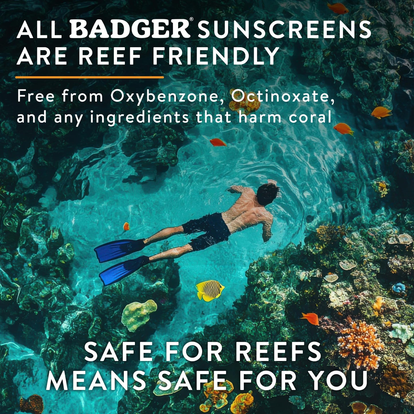 Badger Sport Mineral Sunscreen, Reef Safe, SPF 40, 98% Organic with Zinc Oxide, Water Resistant, Hawaii Reef Act 104 Compliant, Unscented Beauty & Personal Care Badger