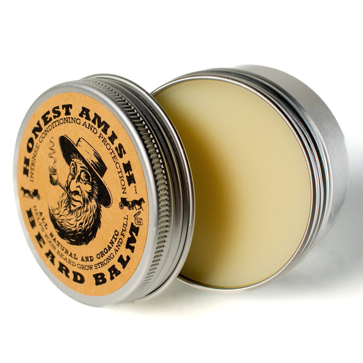 Honest Amish Beard Balm Leave-in Conditioner - Made with only Natural and Organic Ingredients - 2 Ounce Tin Beauty & Personal Care Honest Amish