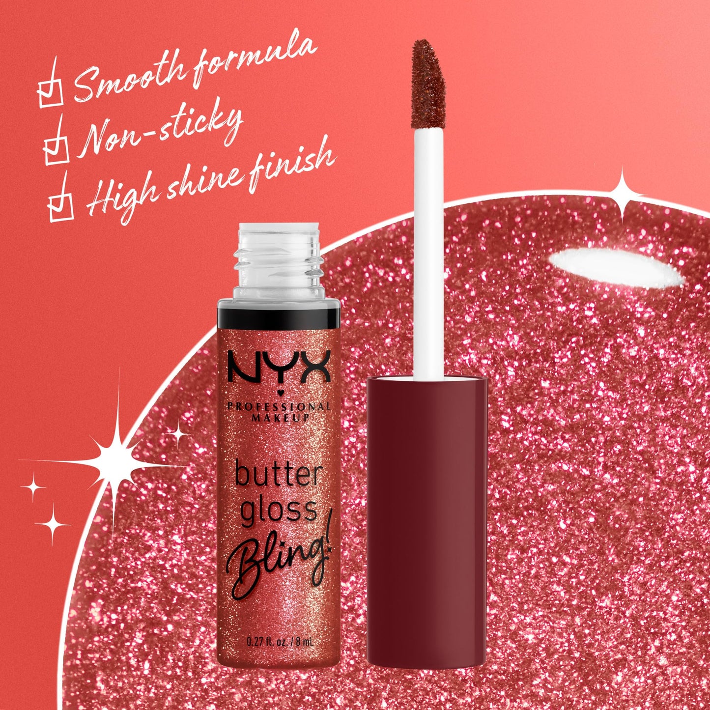 NYX PROFESSIONAL MAKEUP Butter Gloss Bling Lip Gloss, Non Sticky and Shiny Vegan Lip Makeup - Big Spender Beauty & Personal Care NYX PROFESSIONAL MAKEUP