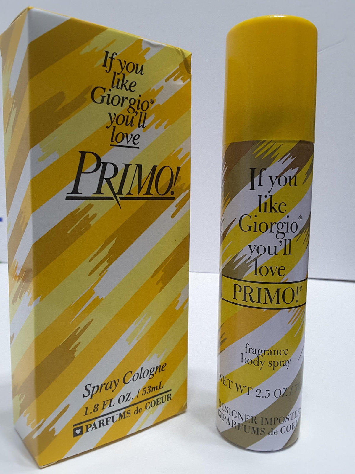 Primo By Parfums De Coeur For Women. Cologne Spray 1.8-Ounce and Fragrance Deodorant Body spray 2.5 Oz bundle Beauty & Personal Care Primo