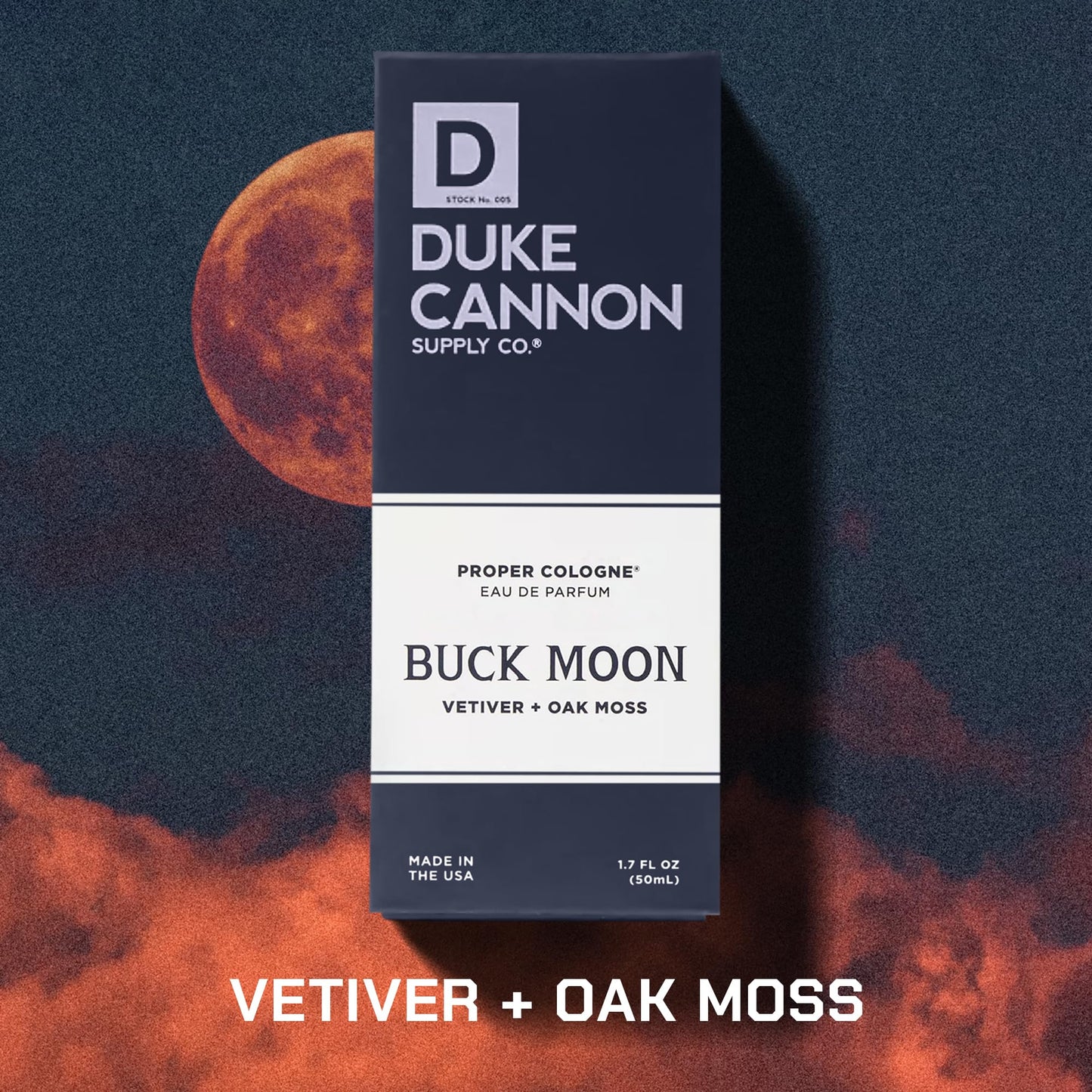Duke Cannon Proper Cologne Buck Moon | Men's Eau de Parfum | Lime and Vetiver | Warm, Earthy, Long-Lasting Scent | 1.7 fl oz Beauty & Personal Care Duke Cannon Supply Co.