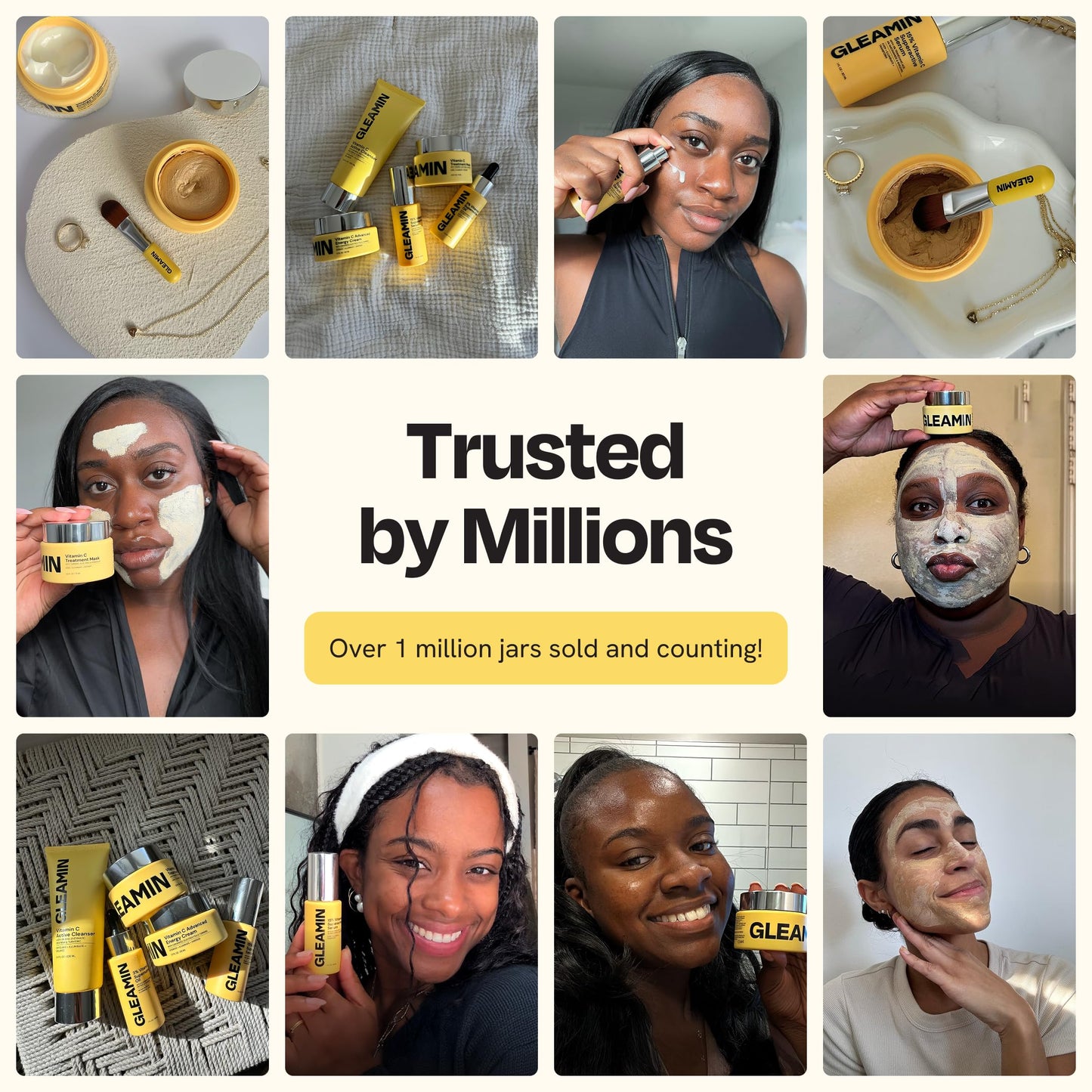 Gleamin Vitamin C Clay Mask for Dark Spots, Turmeric Clay Face Mask Skin Care, Deeply Cleanses & Refines Pores, Brightens Uneven Tone and Helps Beauty & Personal Care Gleamin