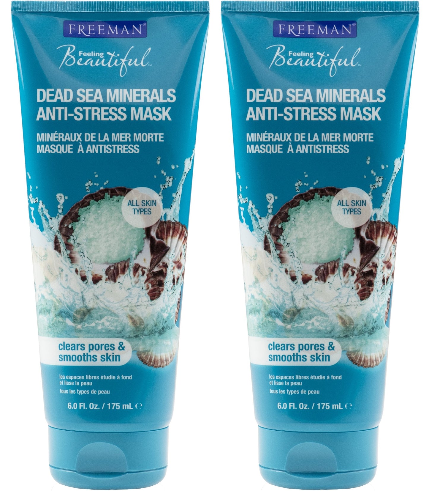 Freeman Feeling Beautiful Dead Sea Minerals Clay Mask, 6-Ounce, 2 Count Beauty & Personal Care Freeman