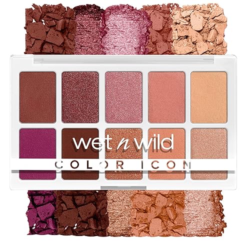 wet n wild Color Icon 10-Pan Eyeshadow Makeup Palette, Long Lasting, Shimmer, Metallic, Glittery, Matte, Rich Smooth Pigment, Cruelty Free - Pink Beauty & Personal Care wet n wild