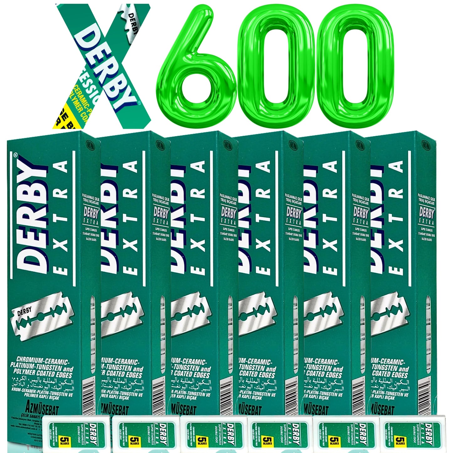 Derby Extra Professional Double Edge Razor Blades for straight razor (600) Beauty and Personal Care the shave factory
