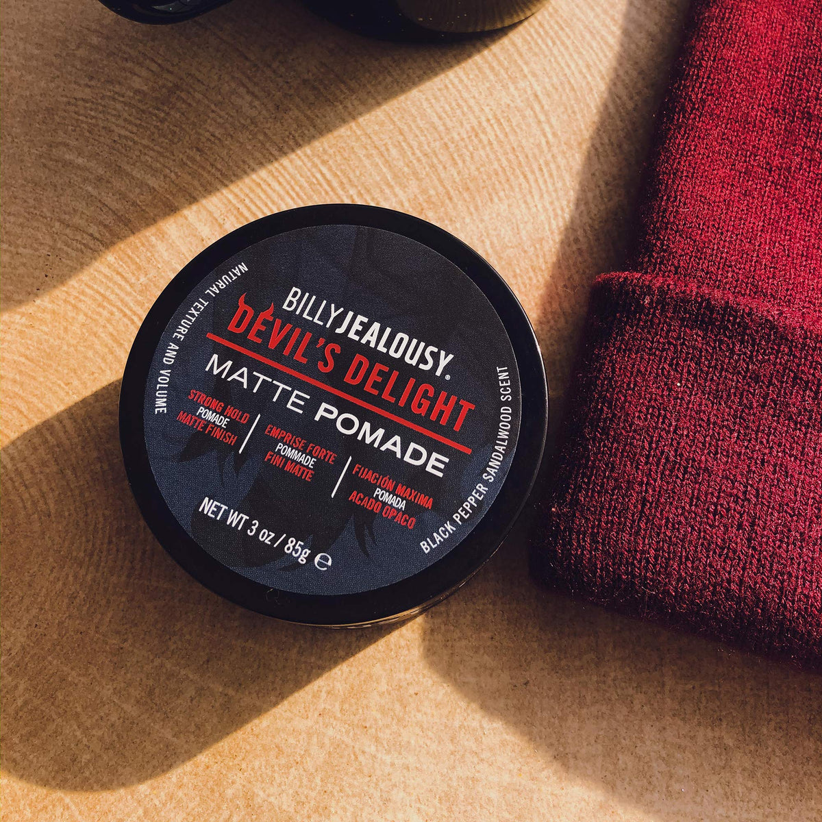 Billy Jealousy Devil's Delight Matte Pomade for Men Adds Volume and Definition, Strong Hold Water-Based Formula with Black Pepper Sandalwood Scent, 3 Beauty & Personal Care Billy Jealousy
