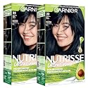 Garnier Nutrisse Ultra Crème Hair Color, Permanent Hair Dye with 100% Gray Coverage, Vegan & Cruelty-Free, 22 Intense Blue Black (Mulberry), 2 Count Beauty & Personal Care Garnier