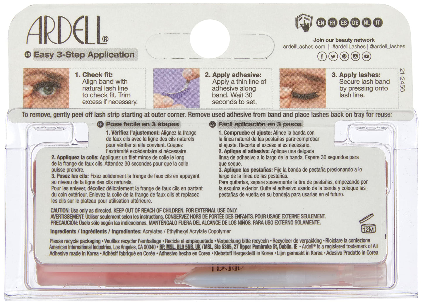 Andrea Strip Lashes, Accent Lash #301, (61301) 1 Pair (Pack of 4) Beauty & Personal Care ANDREA