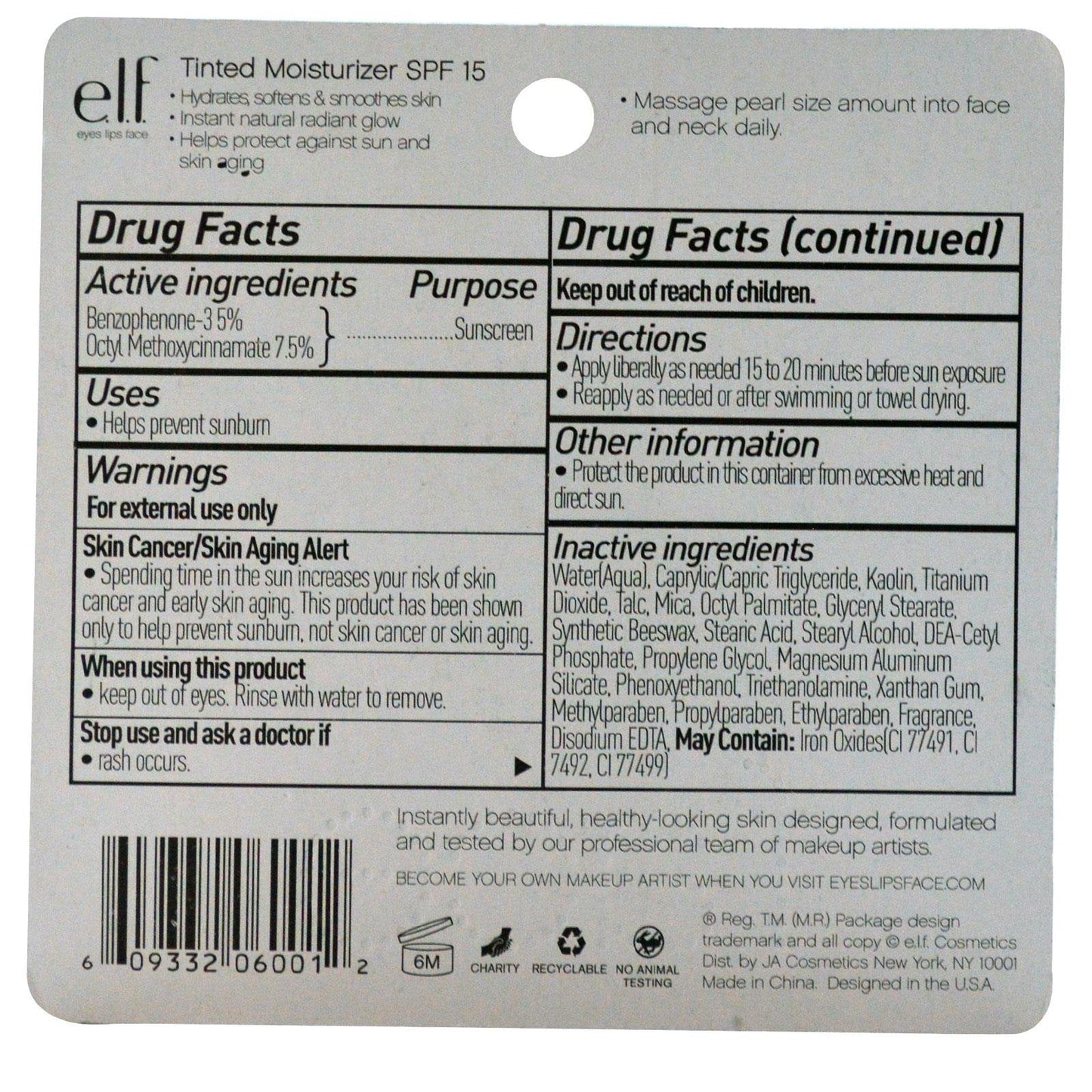 E.L.F. Cosmetics, Tinted Moisturizer, SPF 15, Apricot Beige, 0.42 oz (12 g) by e.l.f. Cosmetics Beauty & Personal Care e.l.f.