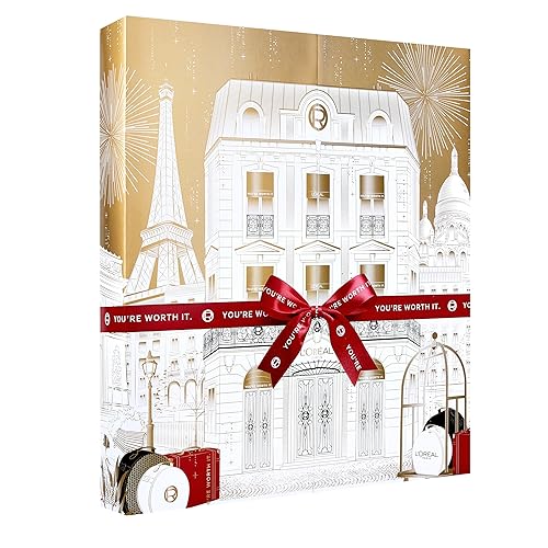 L'Oreal Paris 24 Day Beauty Advent Calendar 2025, Holiday Gift Set Includes Deluxe-Sized and Miniature Makeup, Skincare and Haircare Products Beauty & Personal Care L'Oreal Paris