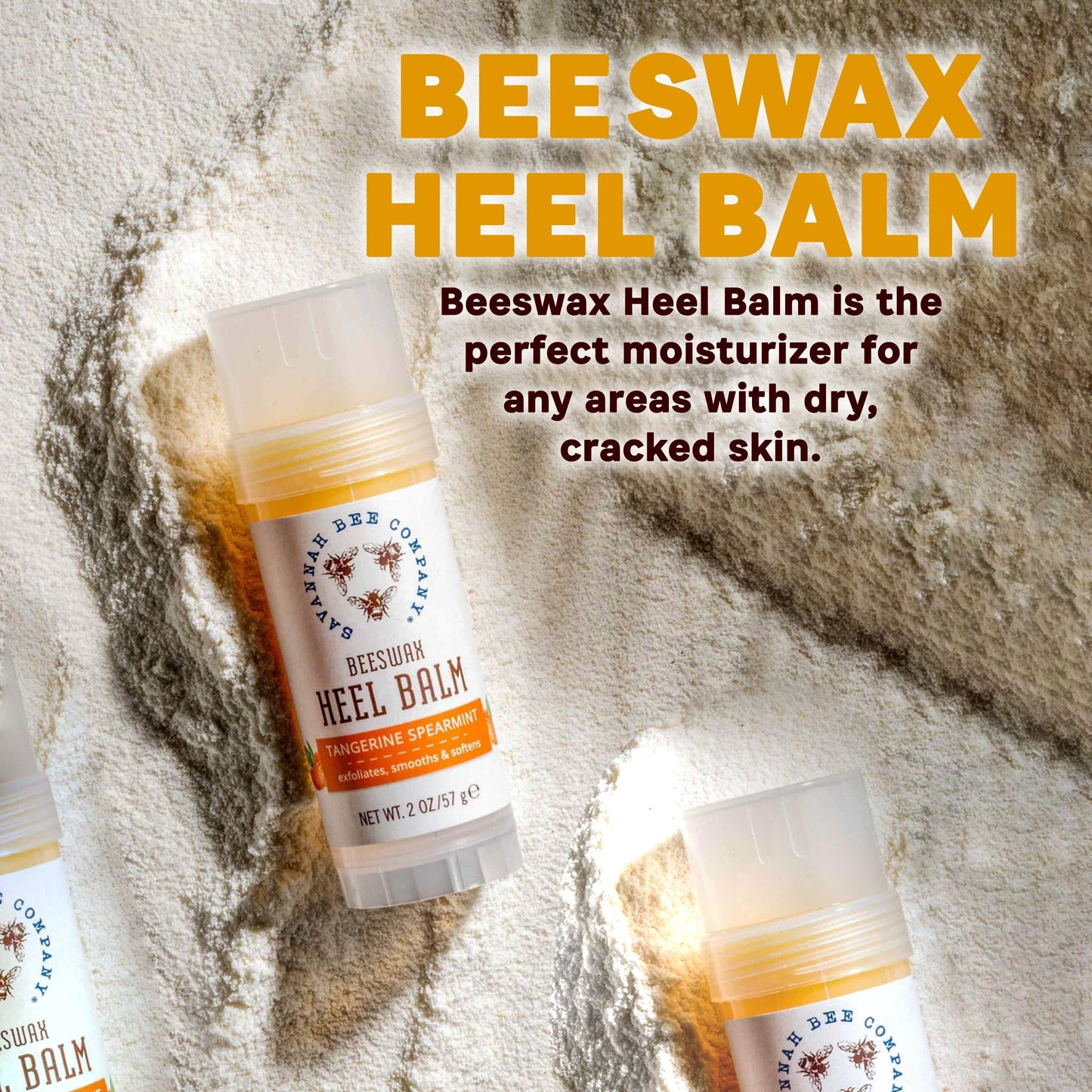 Savannah Bee Company Beeswax Heel Balm - Foot Balm for Cracked Heels with Tangerine Fragrance Beauty and Personal Care Savannah Bee Company