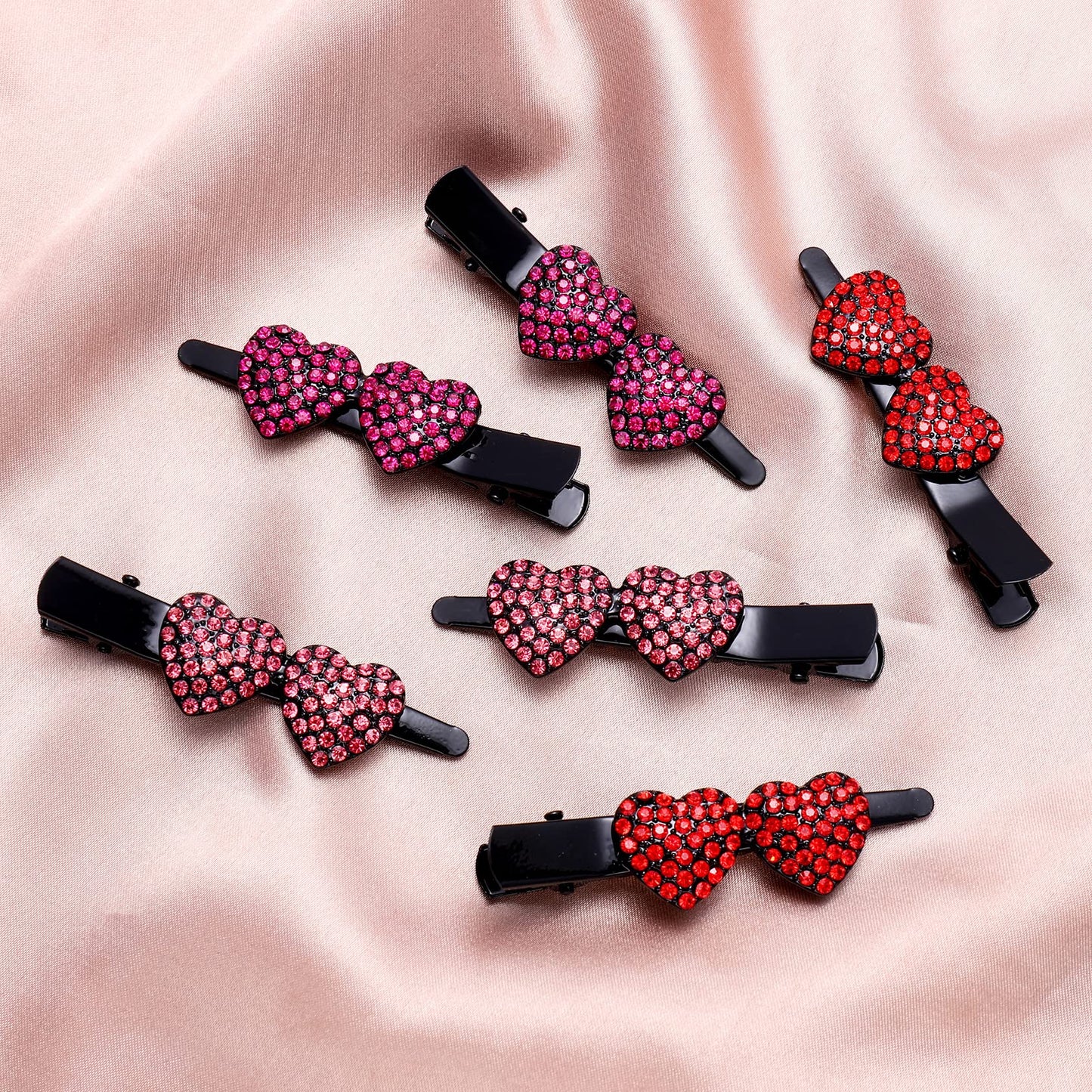 Valentine's Day Hair Clips for Women Girls lovely Heart black Hair Clips Sweet Side Bangs Barrette Hair Accessories, Gift for Valentine's Day Beauty & Personal Care BVGA