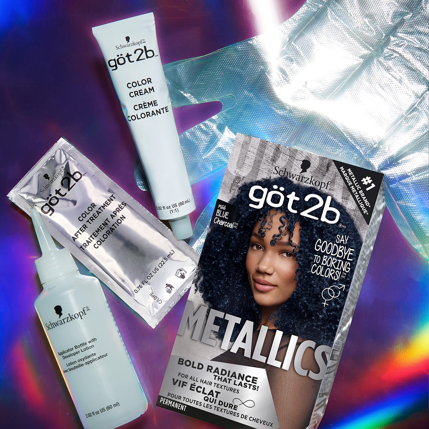 Got2B Metallics Permanent Hair Color, M66 Blue Charcoal Beauty & Personal Care Got2B
