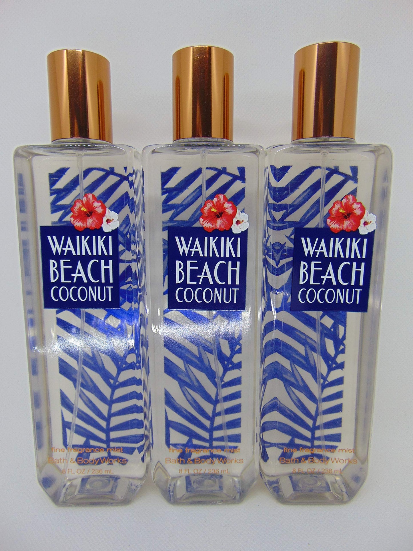 Bath & Body Works Fine Fragrance Mist Waikiki Beach Coconut 2017 - Lot of 3 Beauty & Personal Care Bath & Body Works