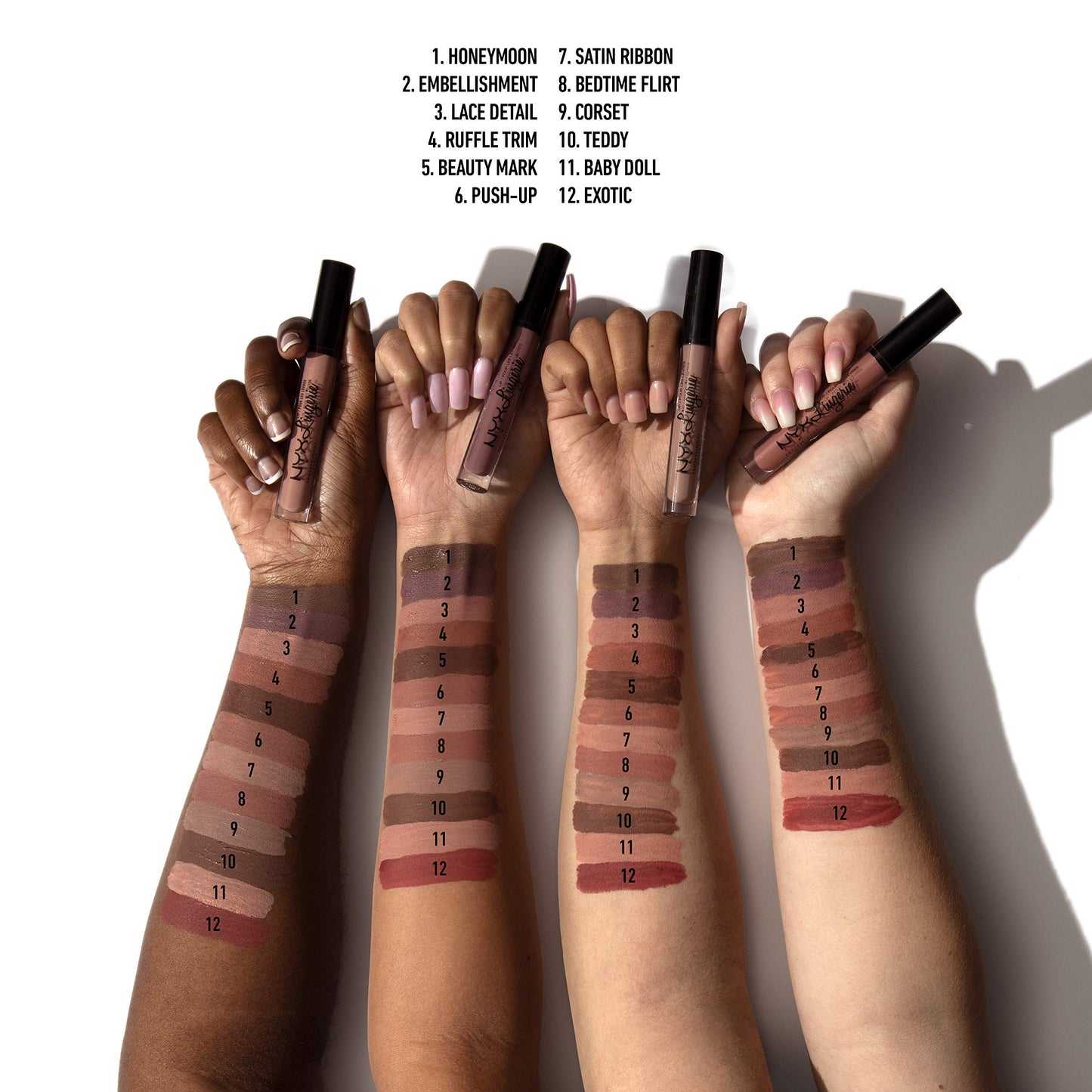 NYX PROFESSIONAL MAKEUP Lip Lingerie Matte Liquid Lipstick - Satin Ribbon (Nude Beige) Beauty & Personal Care NYX PROFESSIONAL MAKEUP