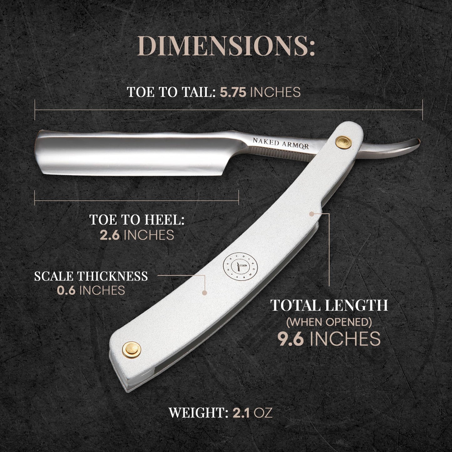Naked Armor Merlin Straight Razor Kit, Straight Razor Shaving Kit for Men with Japanese Stainless Steel 7/8 Blade, Leather Strop, Shave Soap, Shaving Beauty and Personal Care Naked Armor