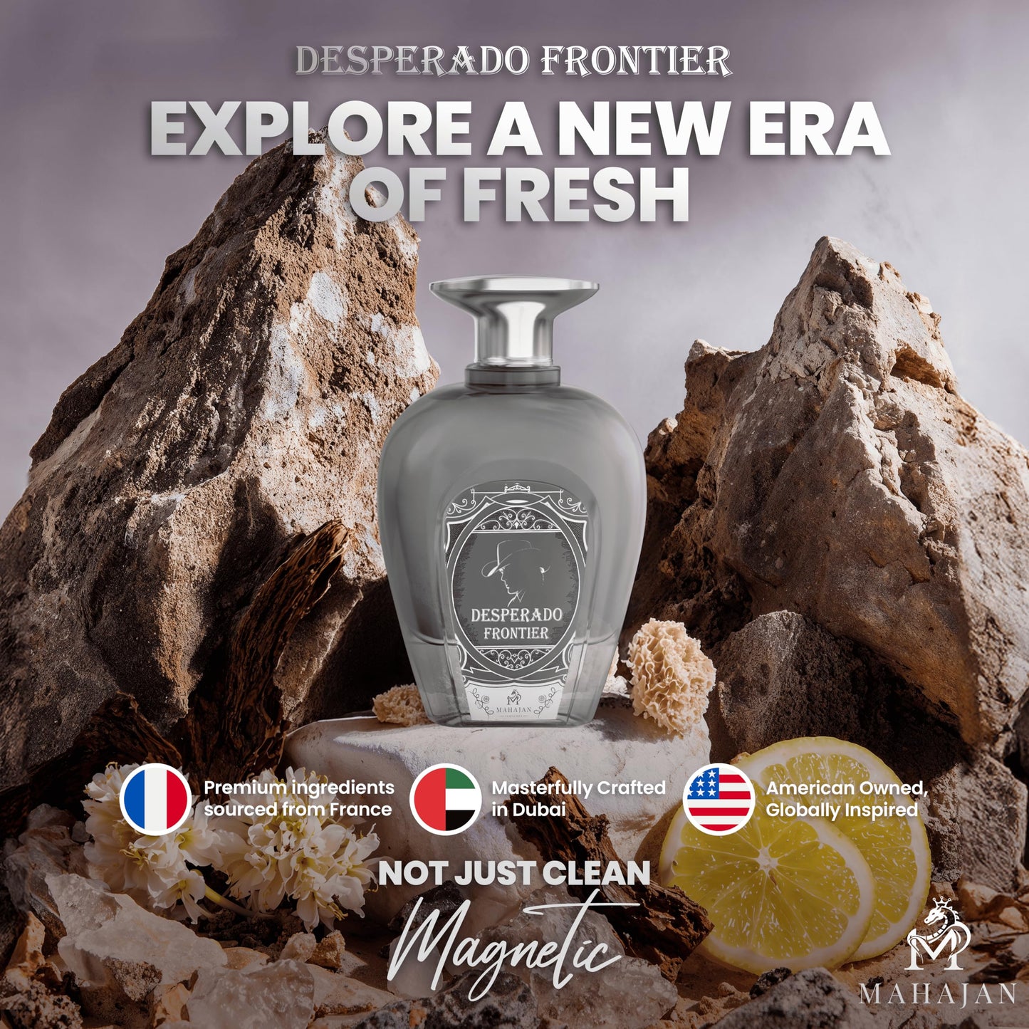 Mahajan Desperado Frontier Eau de Parfum - Rugged & Fresh Men’s Cologne - Spicy Citrus & Warm Woods - Bold, Masculine, All-Day Long-Lasting Perfume Beauty & Personal Care Mahajan