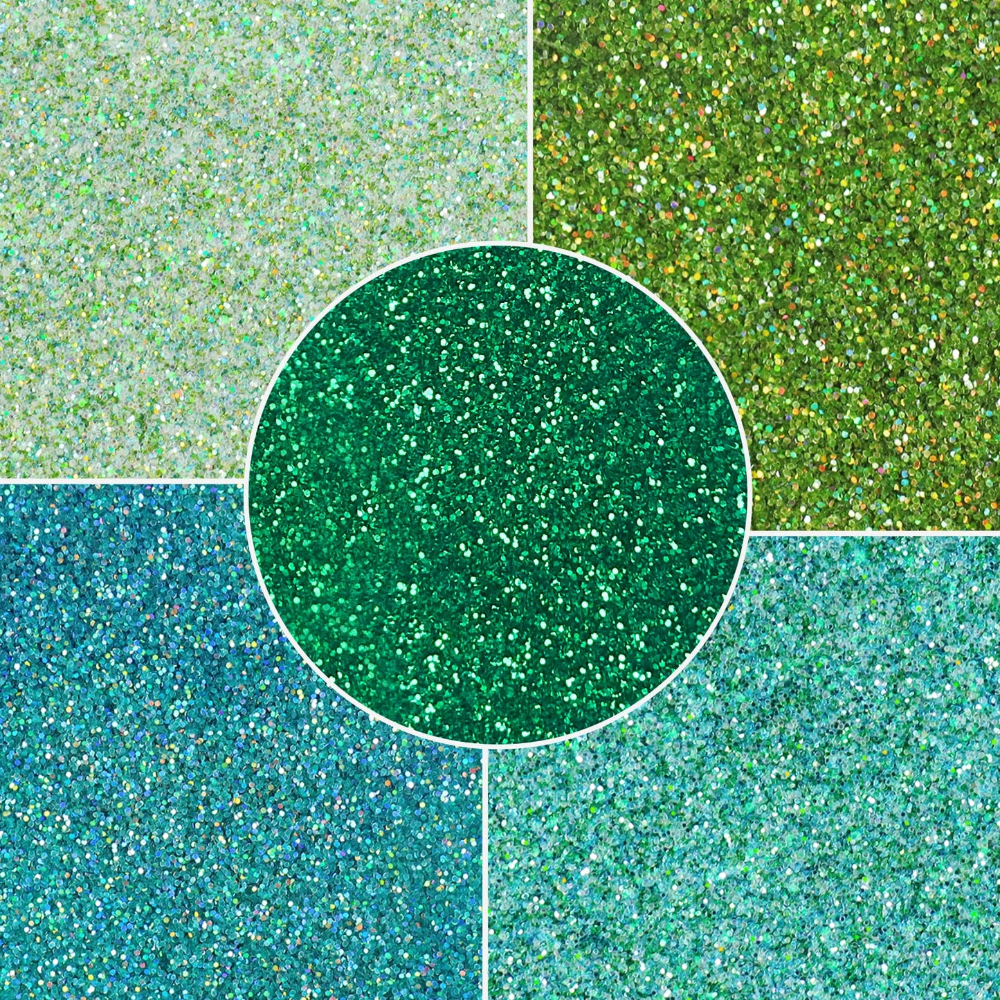 MARBLERS Cosmetic Grade Fine Glitter 5-Pack [Green Grin] 0.90oz (25g) | Non-Toxic | Vegan | Cruelty-Free | Eyeshadow, Nail Polish, Nail Art | Beauty & Personal Care MARBLERS