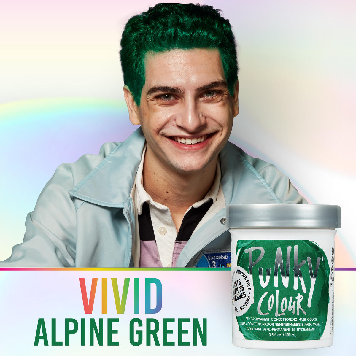 Punky Alpine Green Semi Permanent Hair Color - Vegan & Cruelty-Free Conditioning Hair Dye, Lasts Up to 35 Washes, 3.5 fl oz Beauty & Personal Care Punky