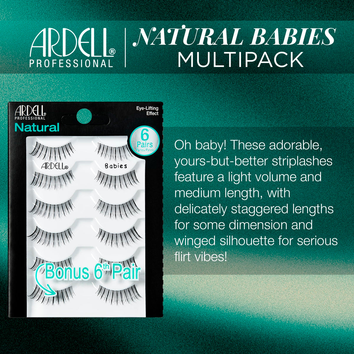 Ardell False Eyelashes Natural Lashes Babies Black - Lightweight, Short Length, Reusable Fake Lashes, 1 Pack Beauty & Personal Care Ardell