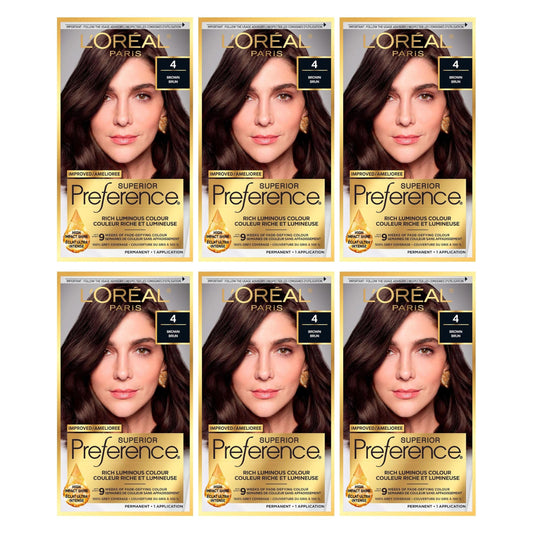 L’Oreal ParisSuperior Preference - 4 Dark Brown 1 Each (Pack of 6) Beauty & Personal Care L'Oreal Paris