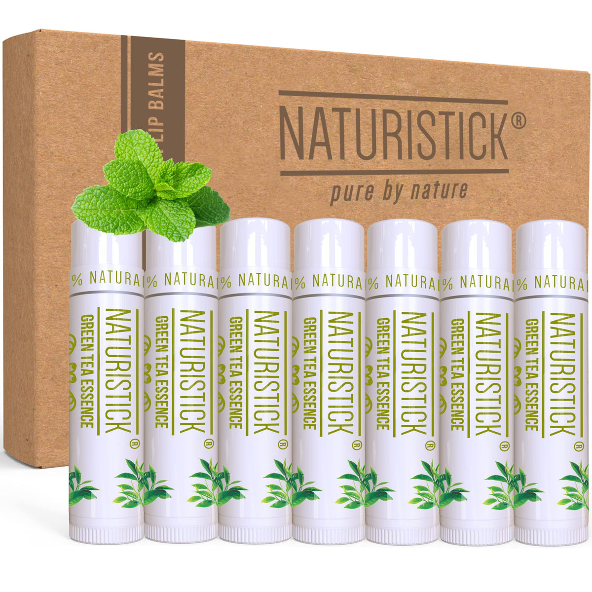 7-Pack Premium Beeswax Lip Balm by Naturistick | Chemical-Free, 100% Natural Chapstick for Dry, Chapped Lips | Made with Coconut Oil, Shea Butter Beauty & Personal Care Naturistick
