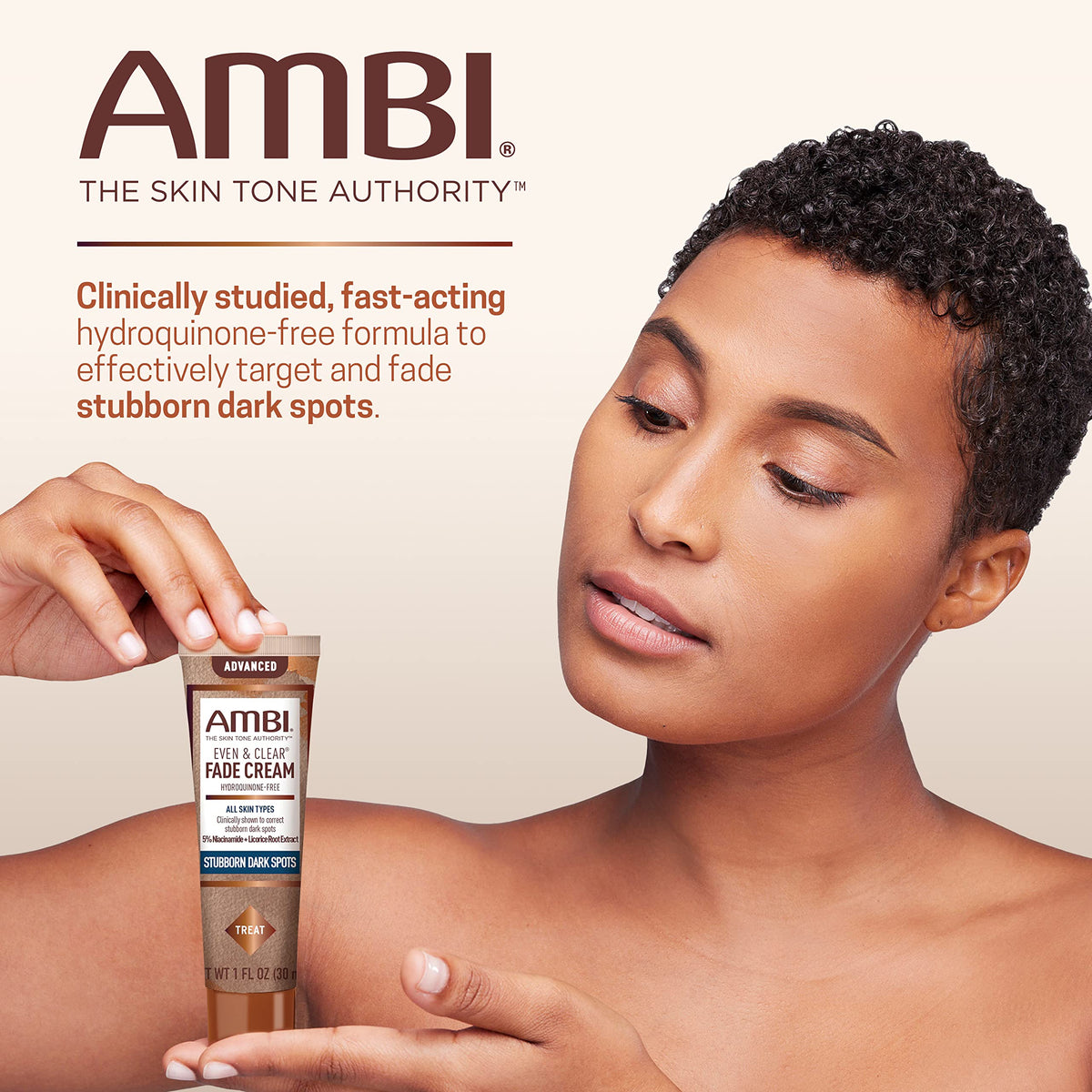 Ambi Even & Clear Advanced Fade Cream, Hydroquinone-free, Hyperpigmentation Treatment, Stubborn Dark Spot Corrector, Results In As Little As 2-3 Beauty & Personal Care Ambi