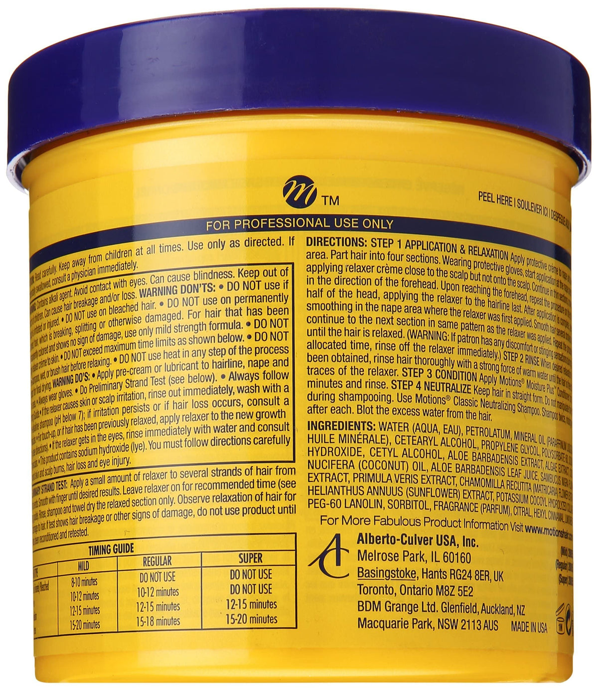 Motions Professional Hair Relaxer Smooth & Silken Super, 15oz, 15 Oz