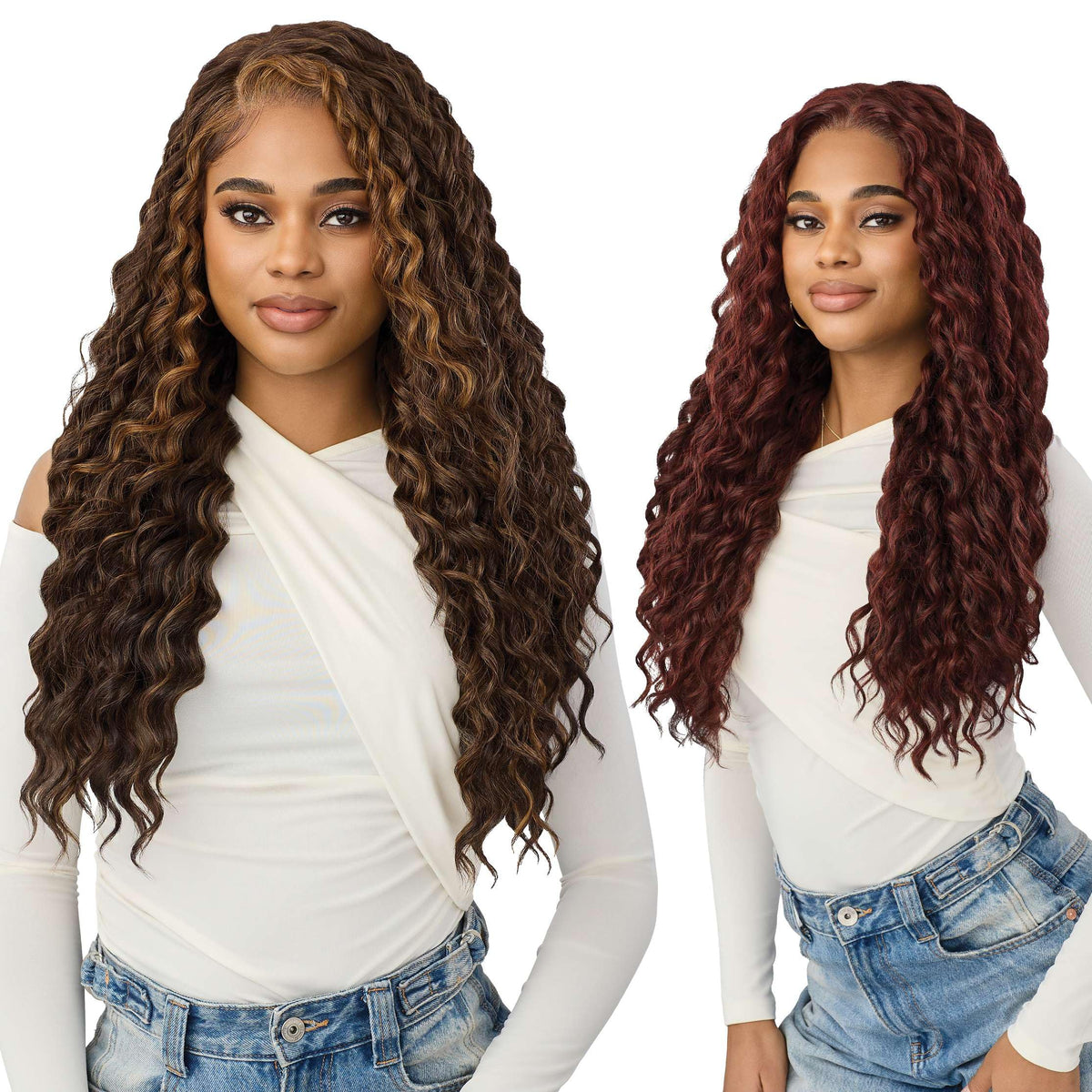 Outre Lace Front Wig - Perfect Hair Line 13X6 Frontal - PH 25 (JET BLACK 1)