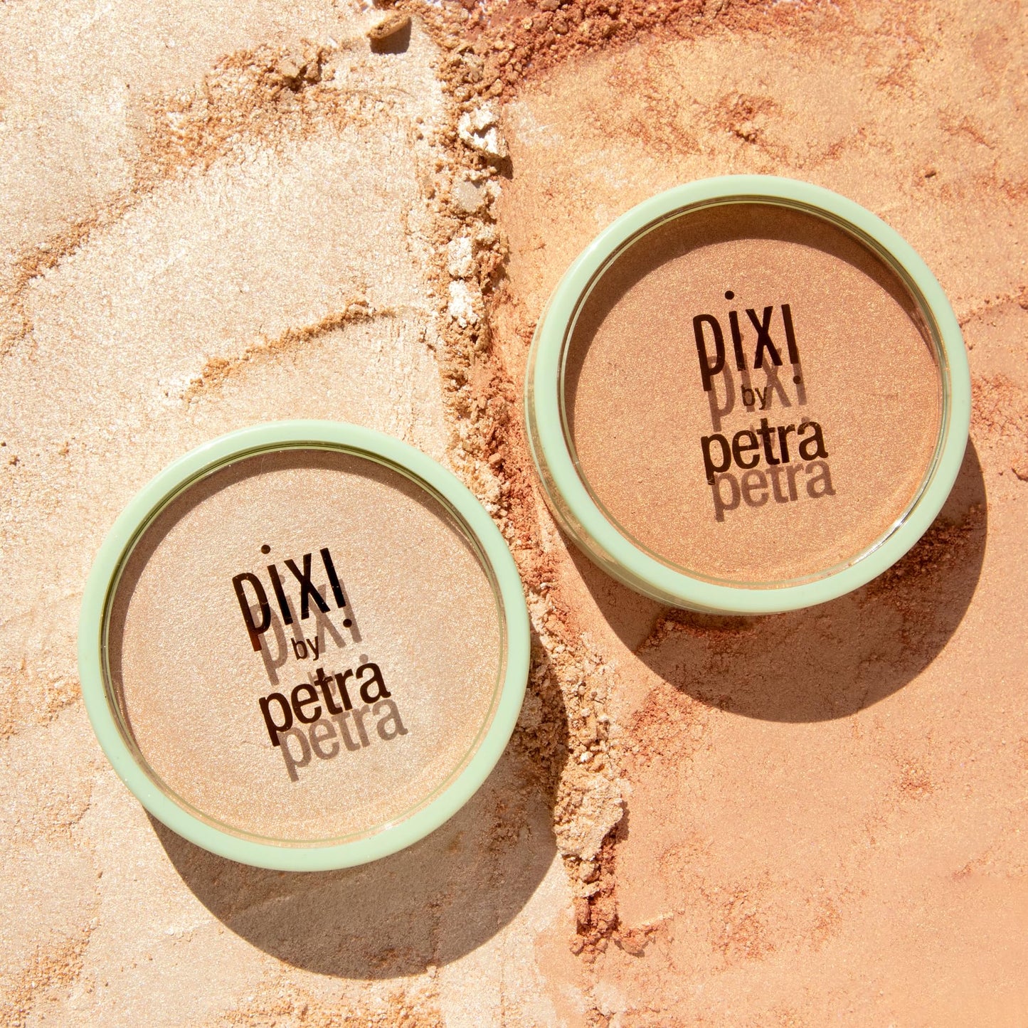 Pixi Glow-y Powder | Radiant Blush & Highlighter Duo | Silky, Light-Reflecting Radiance Powder | Adds Sheer Color & Glow | Peach-y Glow | 0.36 Beauty & Personal Care Pixi