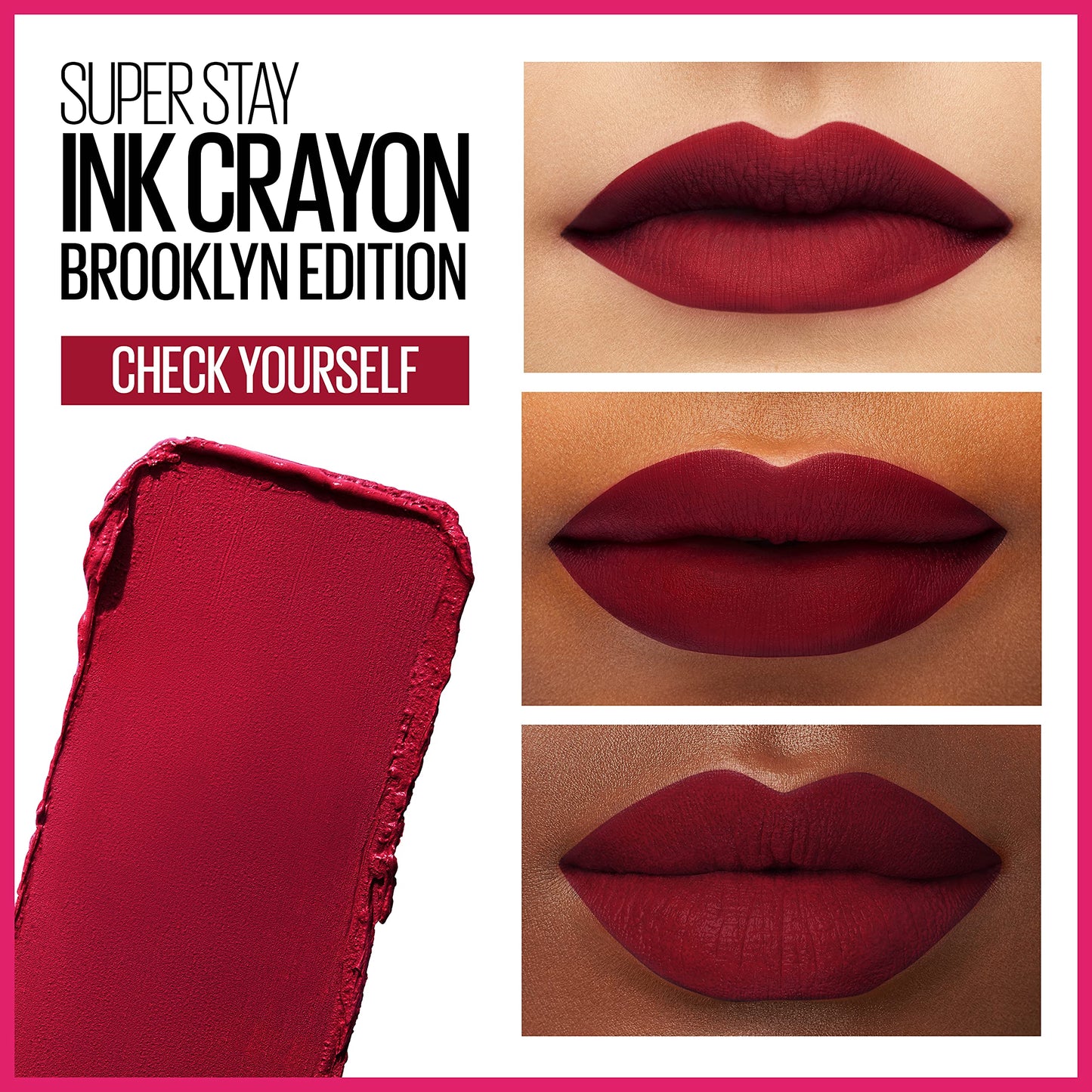 Maybelline Super Stay Ink Crayon Matte Longwear Lipstick Makeup, 125 Check Yourself, 0.04 oz Beauty & Personal Care MAYBELLINE